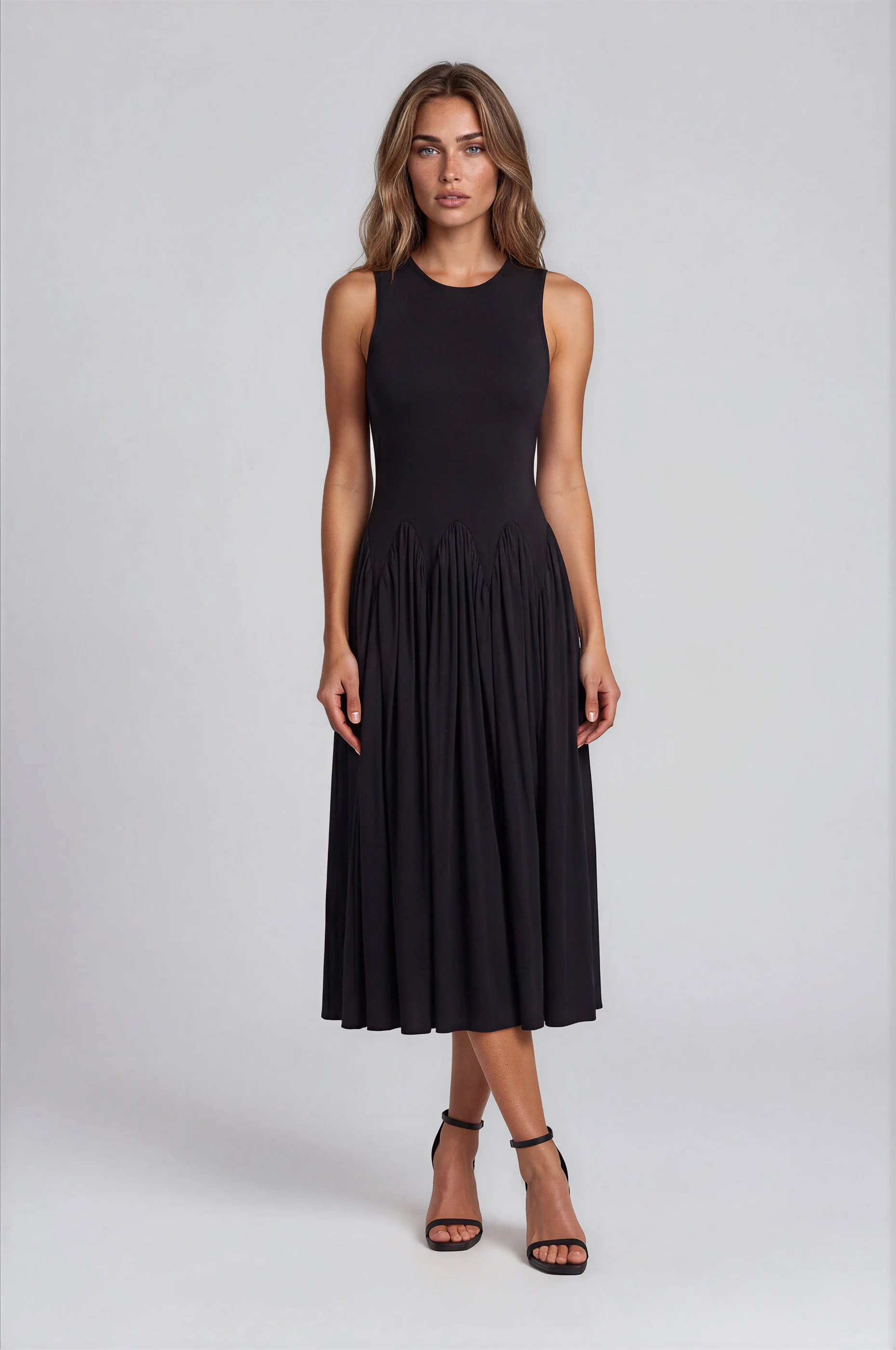 NEW! Solid Hem Maxi Dress