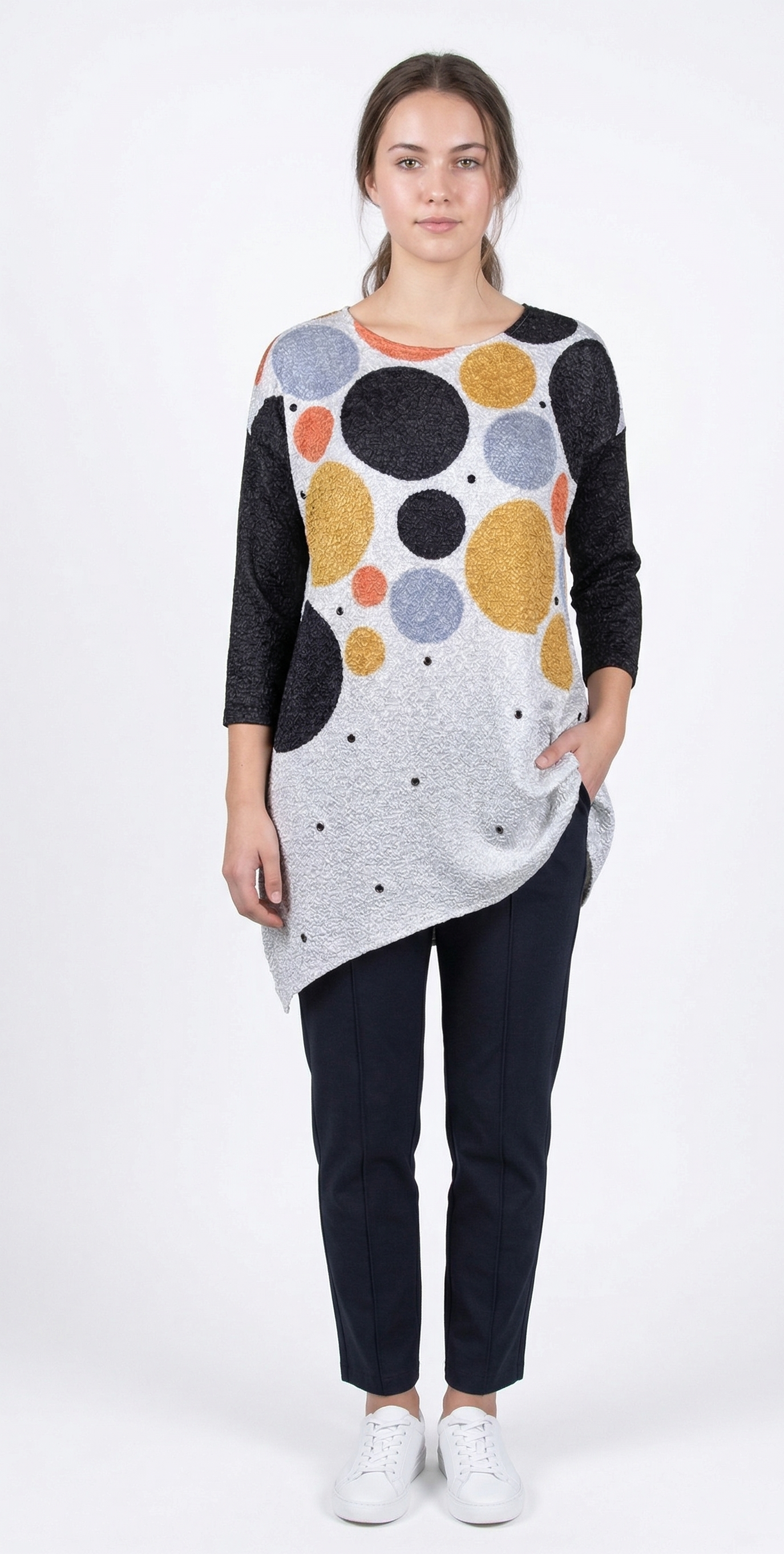 NEW! Multi Dots Crinkle Top (Also Available in Plus Size)