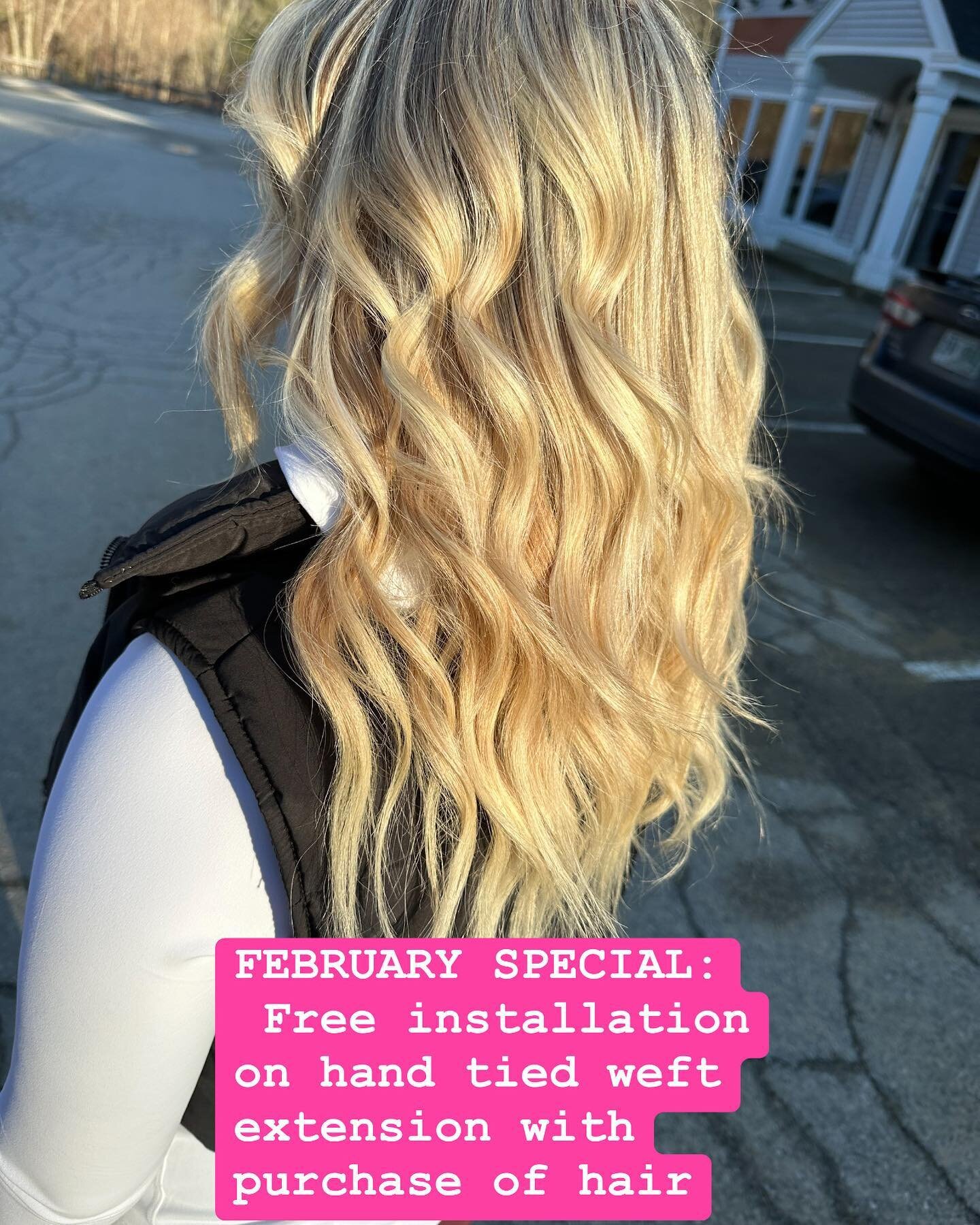 FEBRUARY SPECIAL⭐️ 
Call, message, or come in and ask about it! 
Free install on any hand tied weft extensions with purchase of hair only!