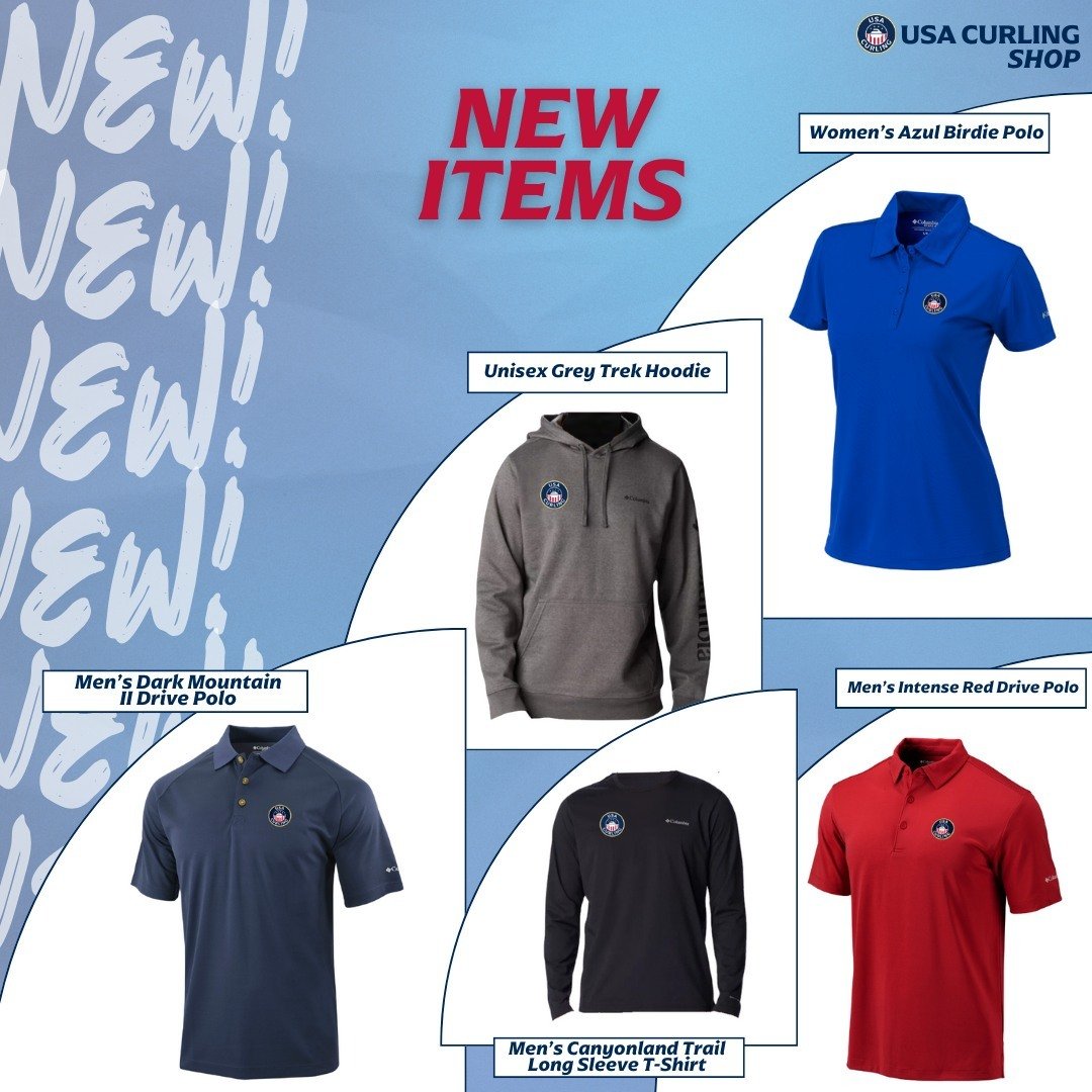 New lightweight apparel added to the USA Curling Shop! 
Get yourself a new curling item just in time for summer! ☀️
🔗 to shop in bio