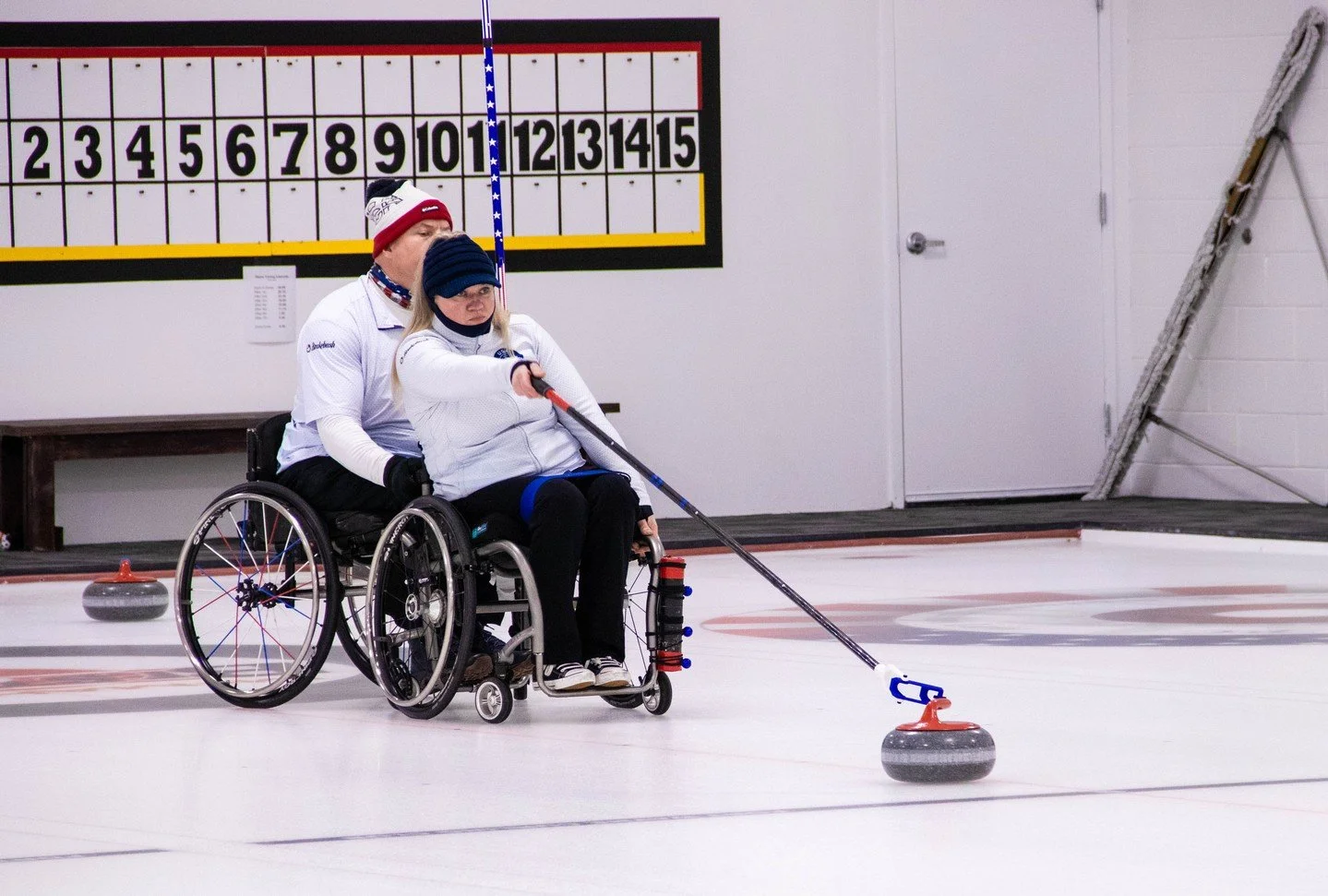 Playoff Game 1 is underway at the Wheelchair Mixed Doubles Pre-Trials as Dwyer/Emt takes on Ricker/Samsa. The winner will punch their ticket to the Paralympic Trials, while the losing team will play Bates/Sadowski in Playoff Game 2 for the final bert