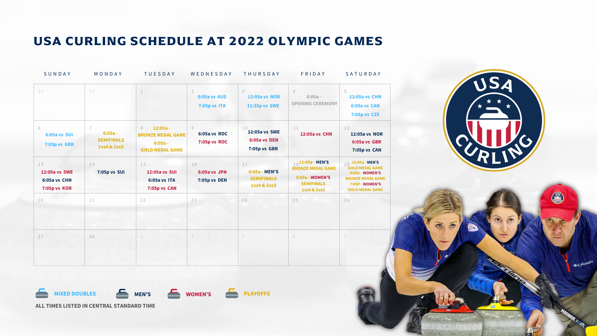 Schedule olympic Olympic Games