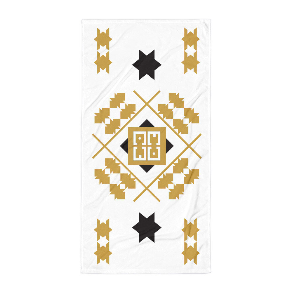 White Beach Towel