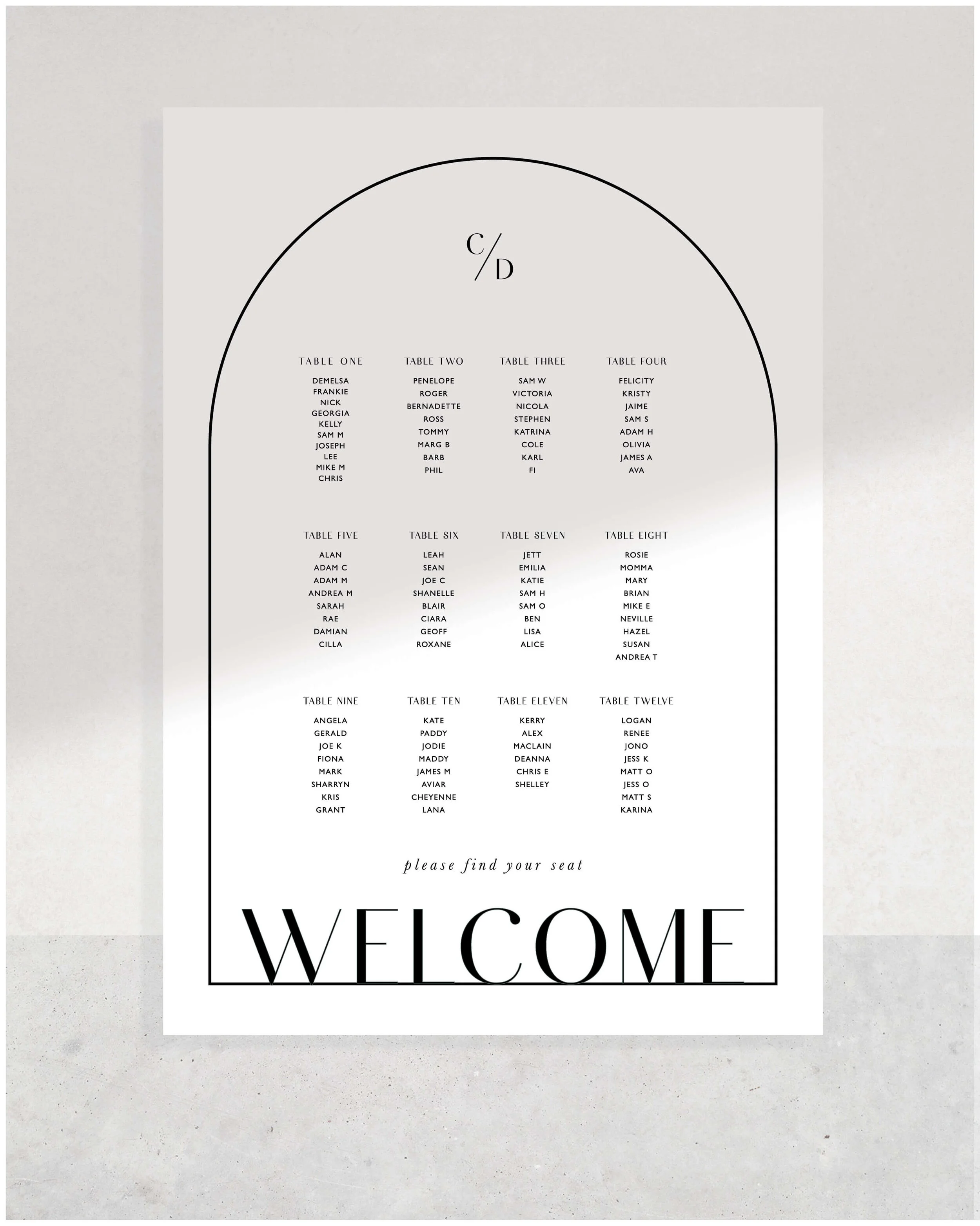 Just My Type Wedding Invitation Stationery NZ Modern Art Deco Arch Emerald 11.jpg