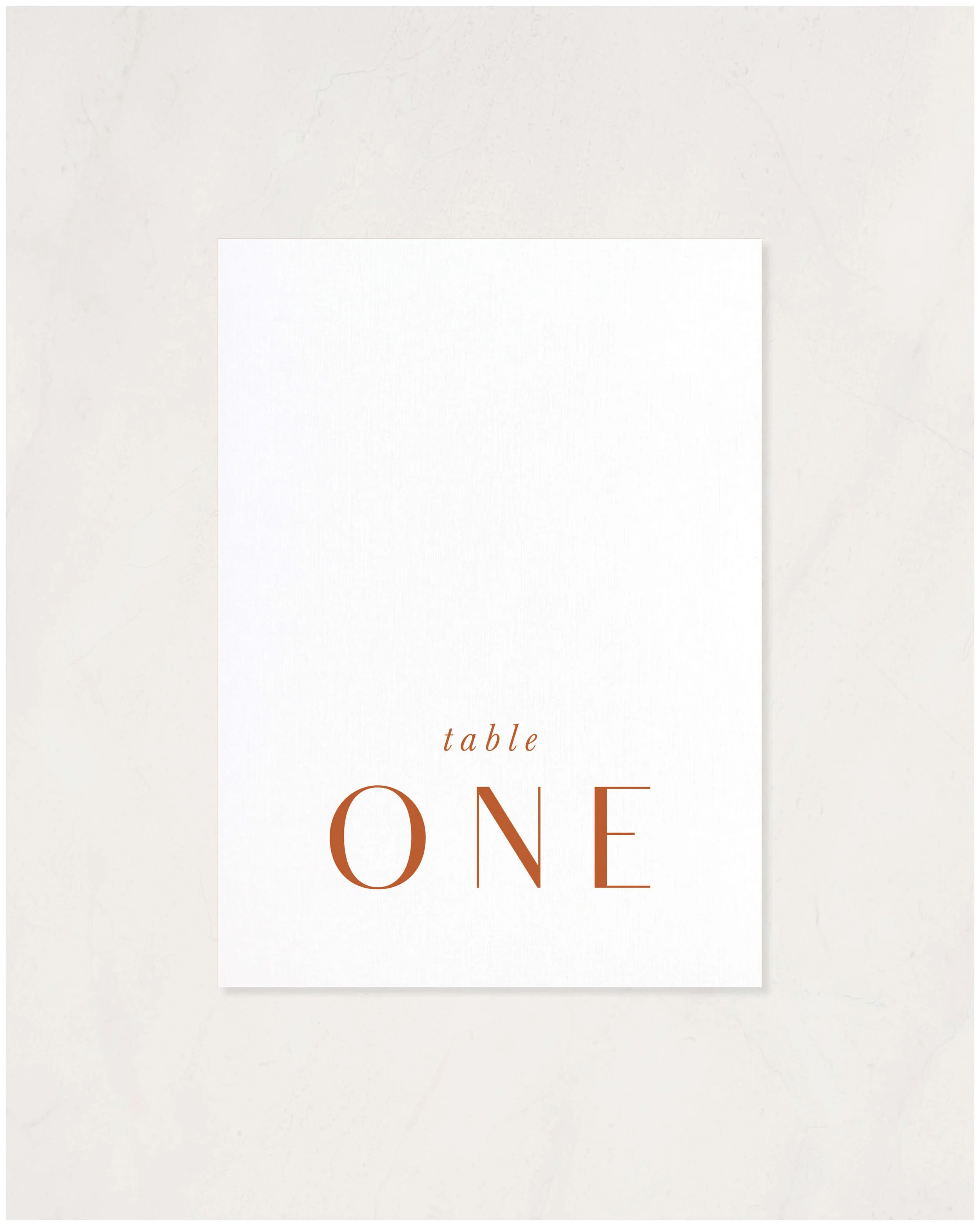 Wedding Table Number