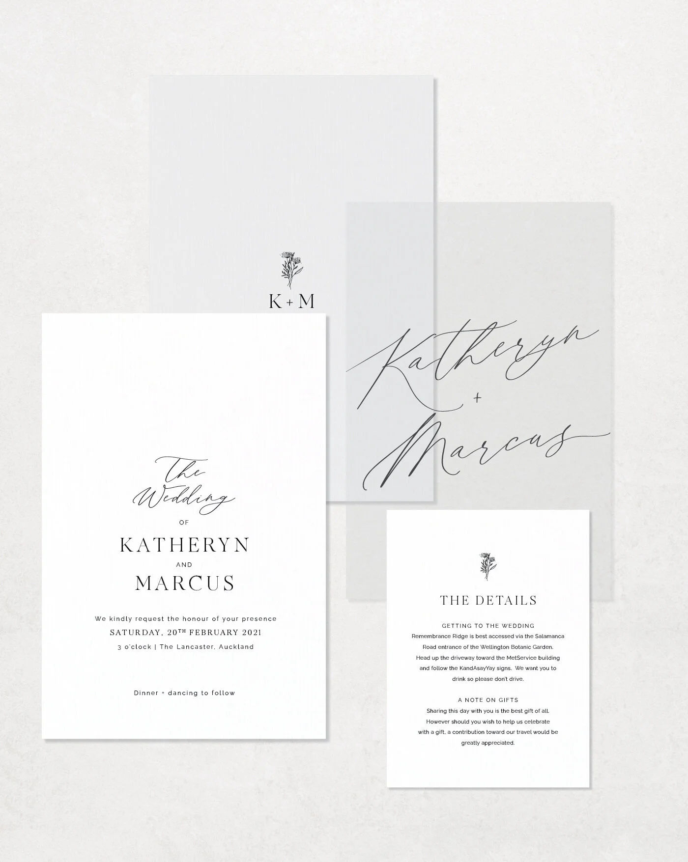 Just My Type Wedding Invitation Stationery NZ Wildflower Sketch Botanical Modern Romantic Bold Typography Calligraphy 4.jpg