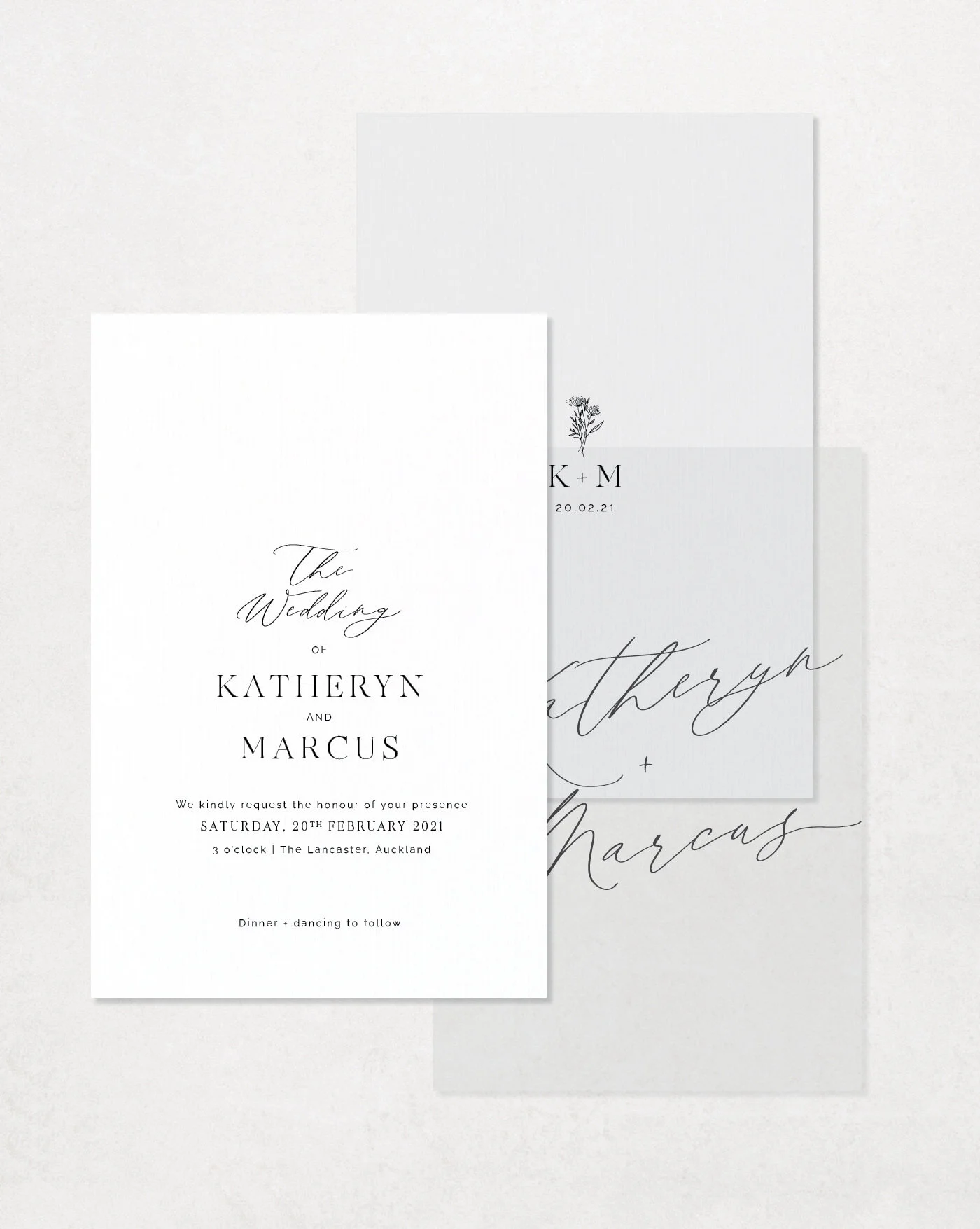 Just My Type Wedding Invitation Stationery NZ Wildflower Sketch Botanical Modern Romantic Bold Typography Calligraphy 2.jpg