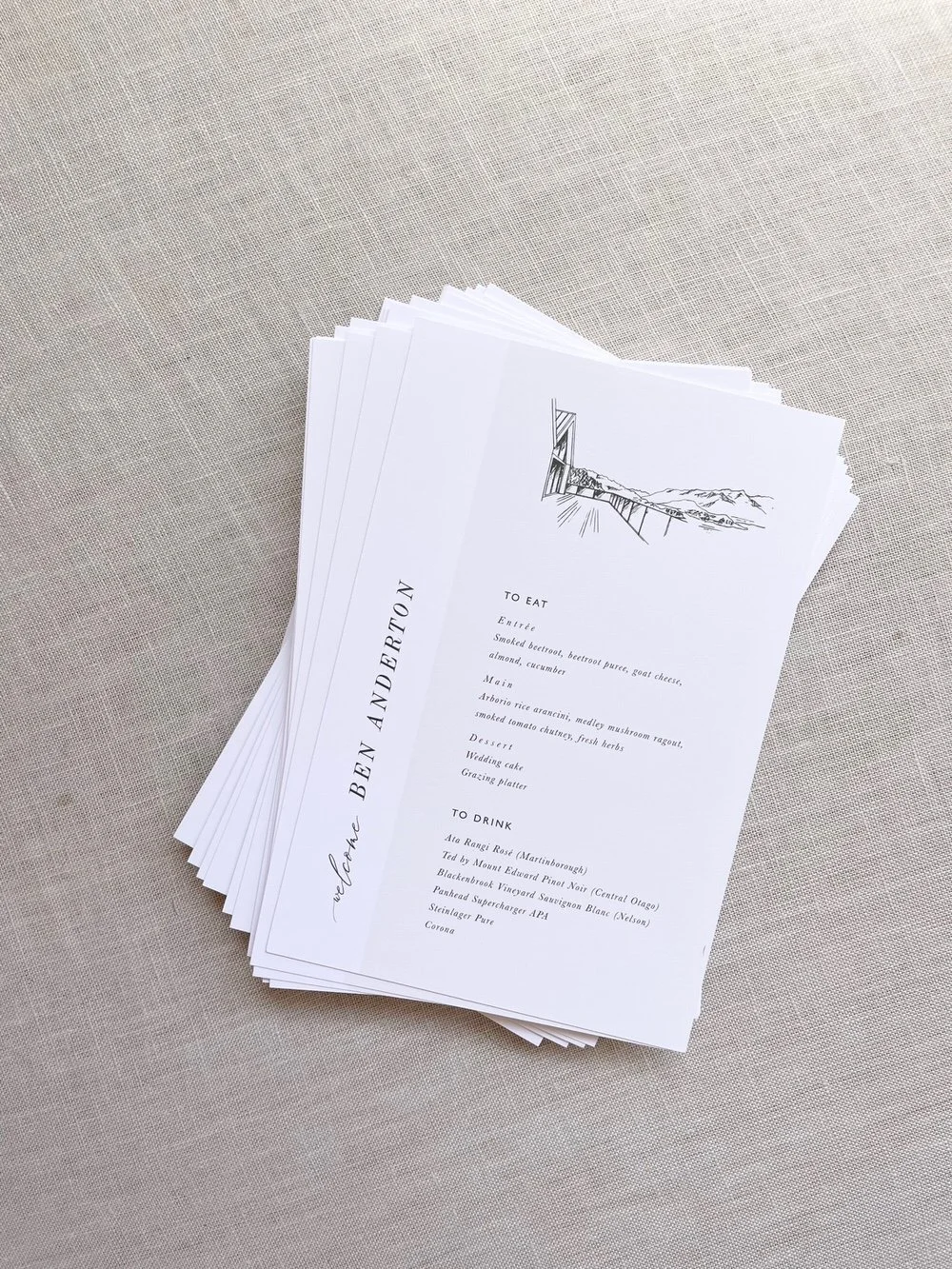 Just My Type Wedding Invitation Stationery NZ Wedding Menu Place Name Table Number7115.jpg