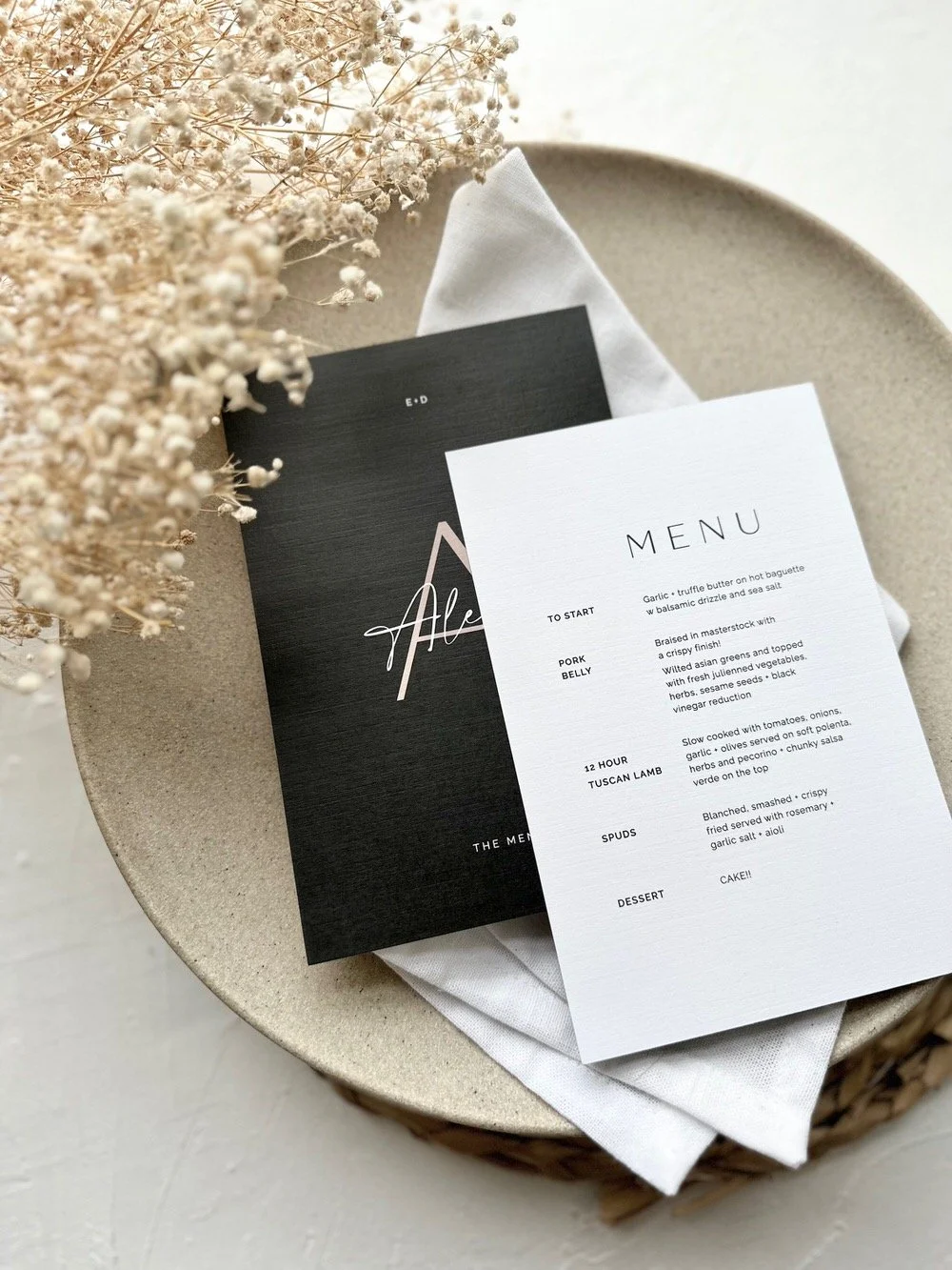 Just My Type Wedding Invitation Stationery NZ Wedding Menu Place Name Table Number3779.jpg