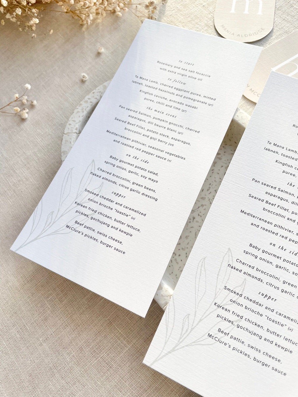 Just My Type Wedding Invitation Stationery NZ Wedding Menu Place Name Table Number9921.jpg
