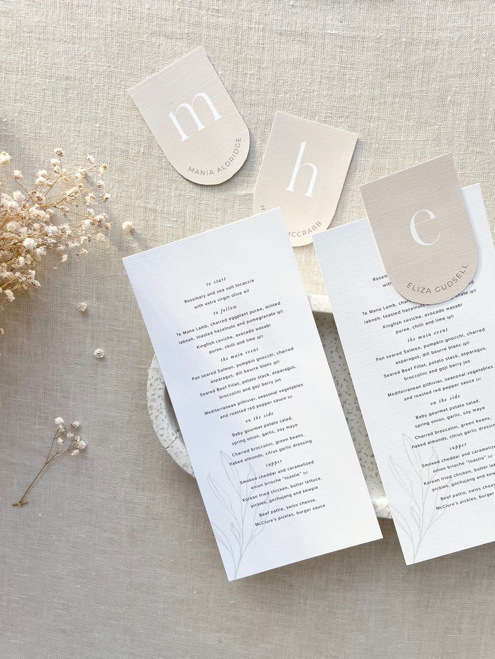 Just My Type Wedding Invitation Stationery NZ Wedding Menu Place Name Table Number9920.jpg