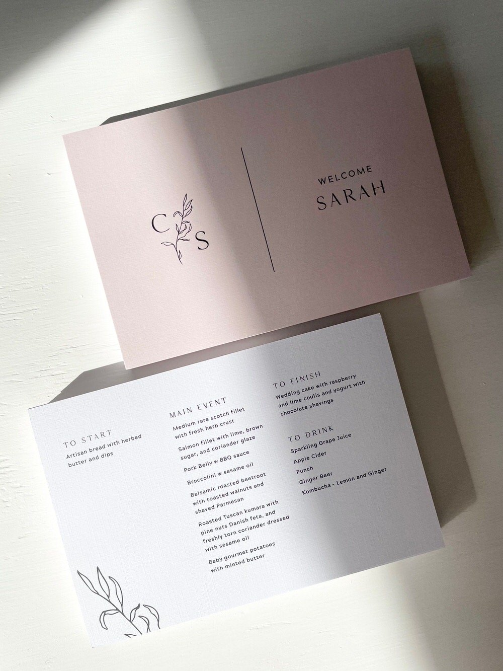 Just My Type Wedding Invitation Stationery NZ Wedding Menu Place Name Table Number2846.jpg
