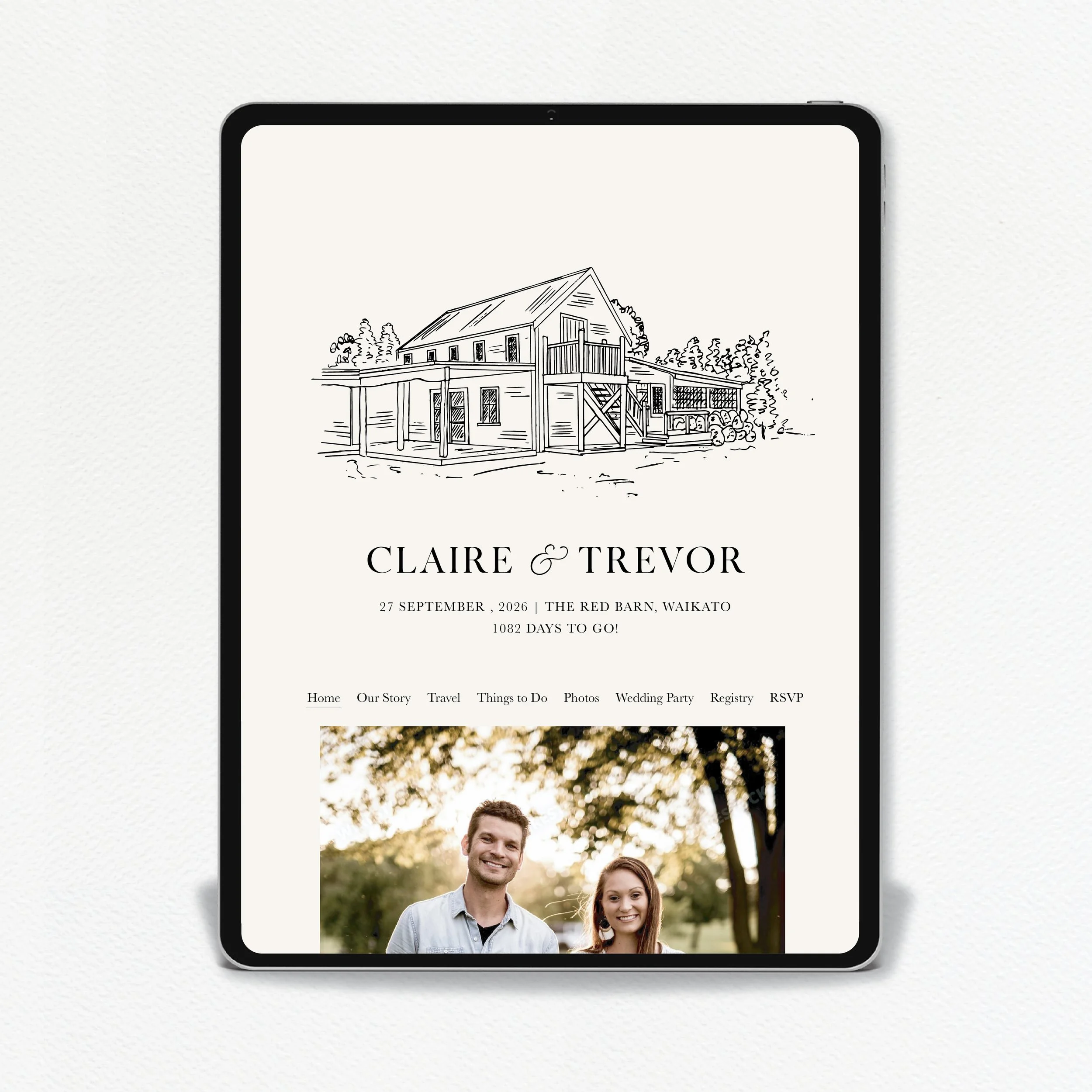 Sketch of The Red Barn, Karapiro