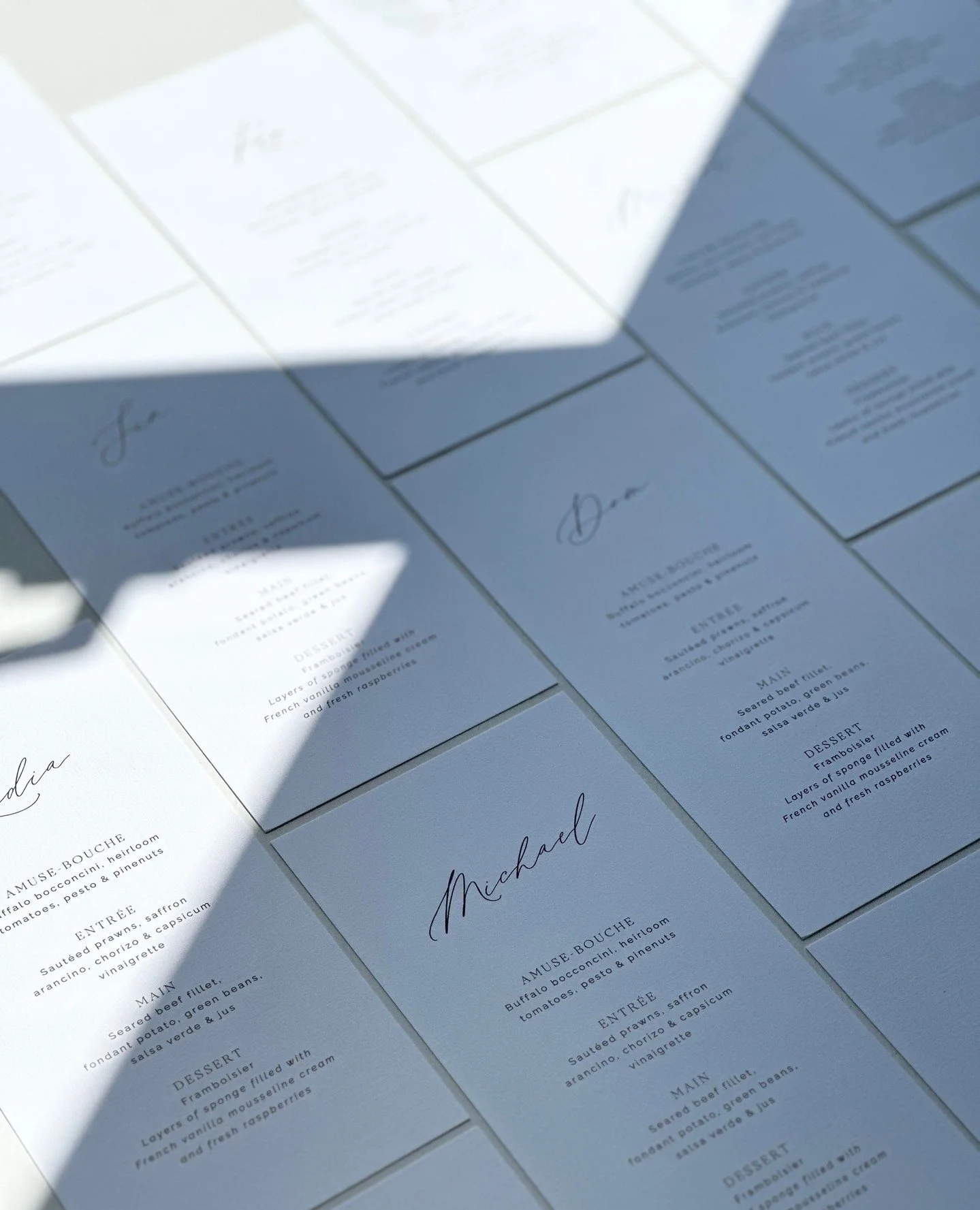 Let's Dine ✨️⁠
⁠
Tall &amp; skinny personalised dinner menus in classic black &amp; white ⁠
*chefs kiss