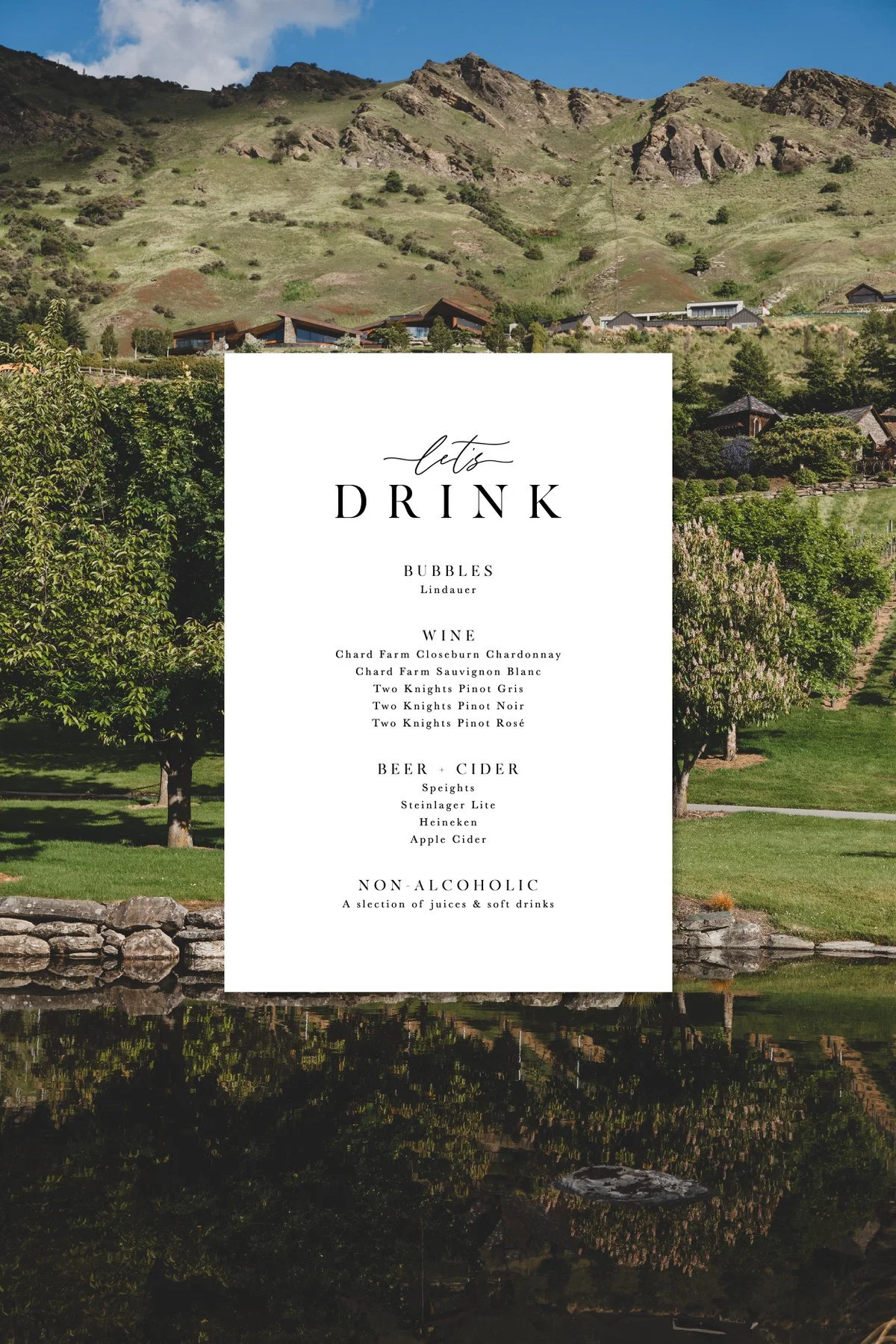 Drinks Menu
