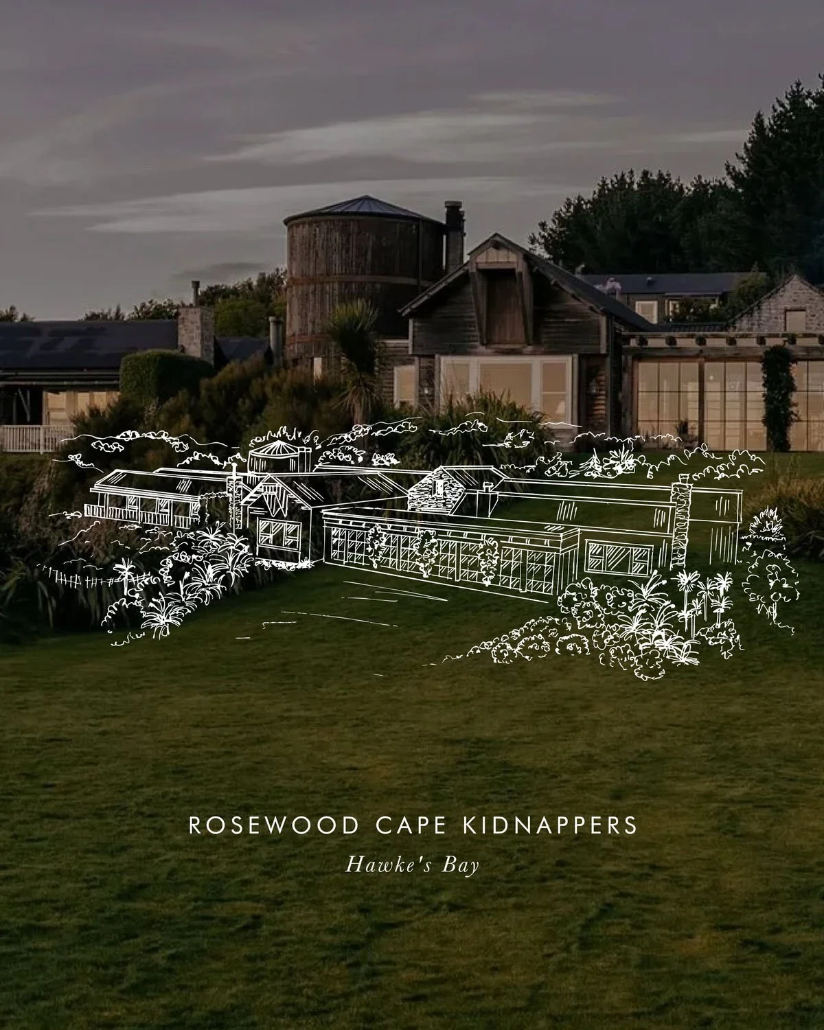 Wedding Venue Illustration - Rosewood Cape Kidnappers