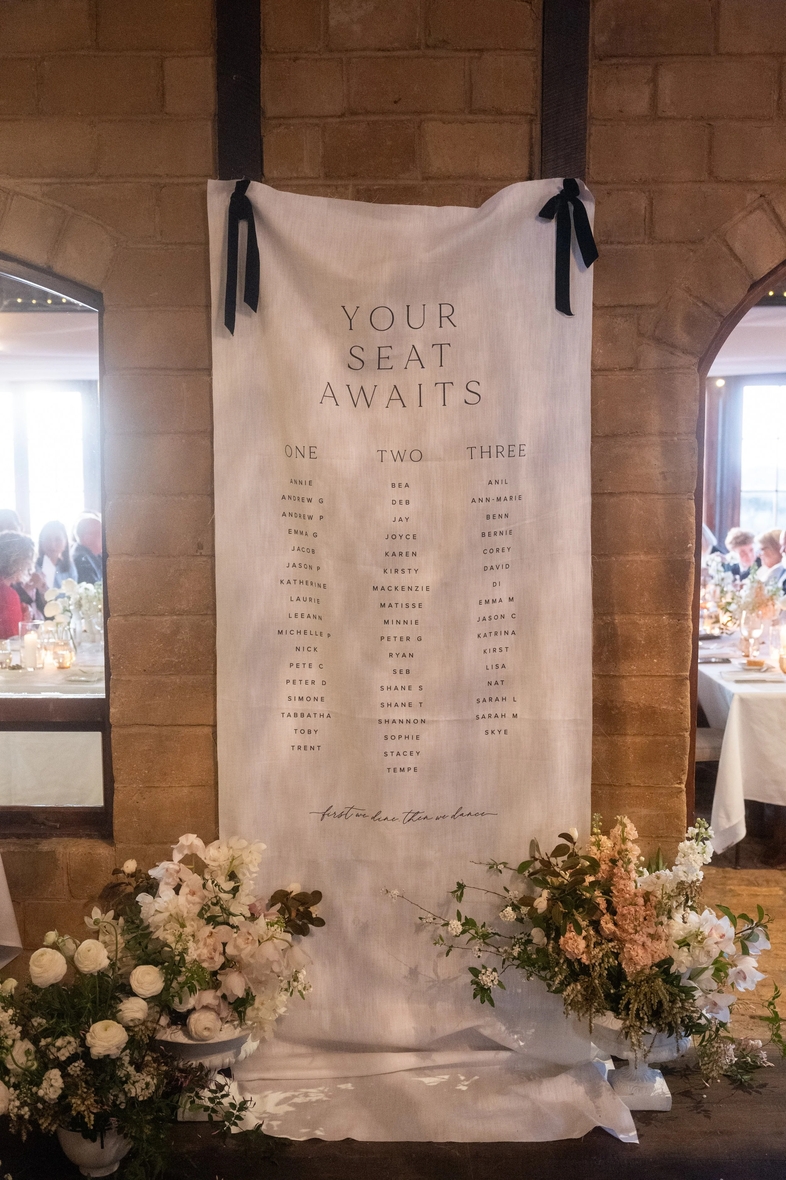 Fabric Wedding Seating Plan