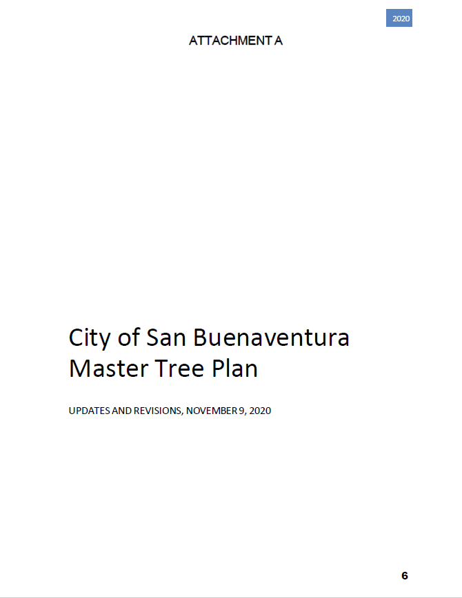 Master Tree Plan (2020)