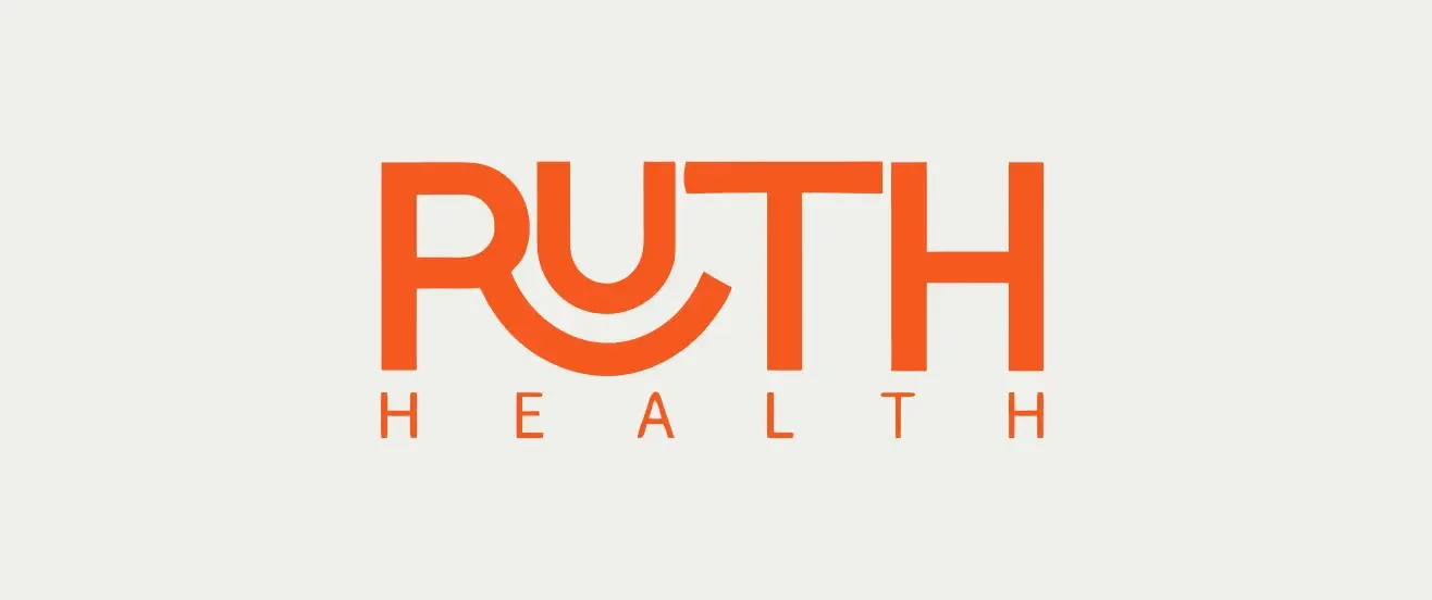 Ruth Health logo in orange typography on a light gray background
