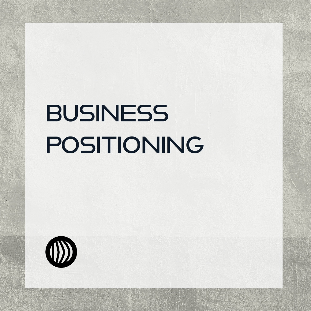 Cover graphic for the Business Positioning guide, a strategic growth resource by Prototipo.