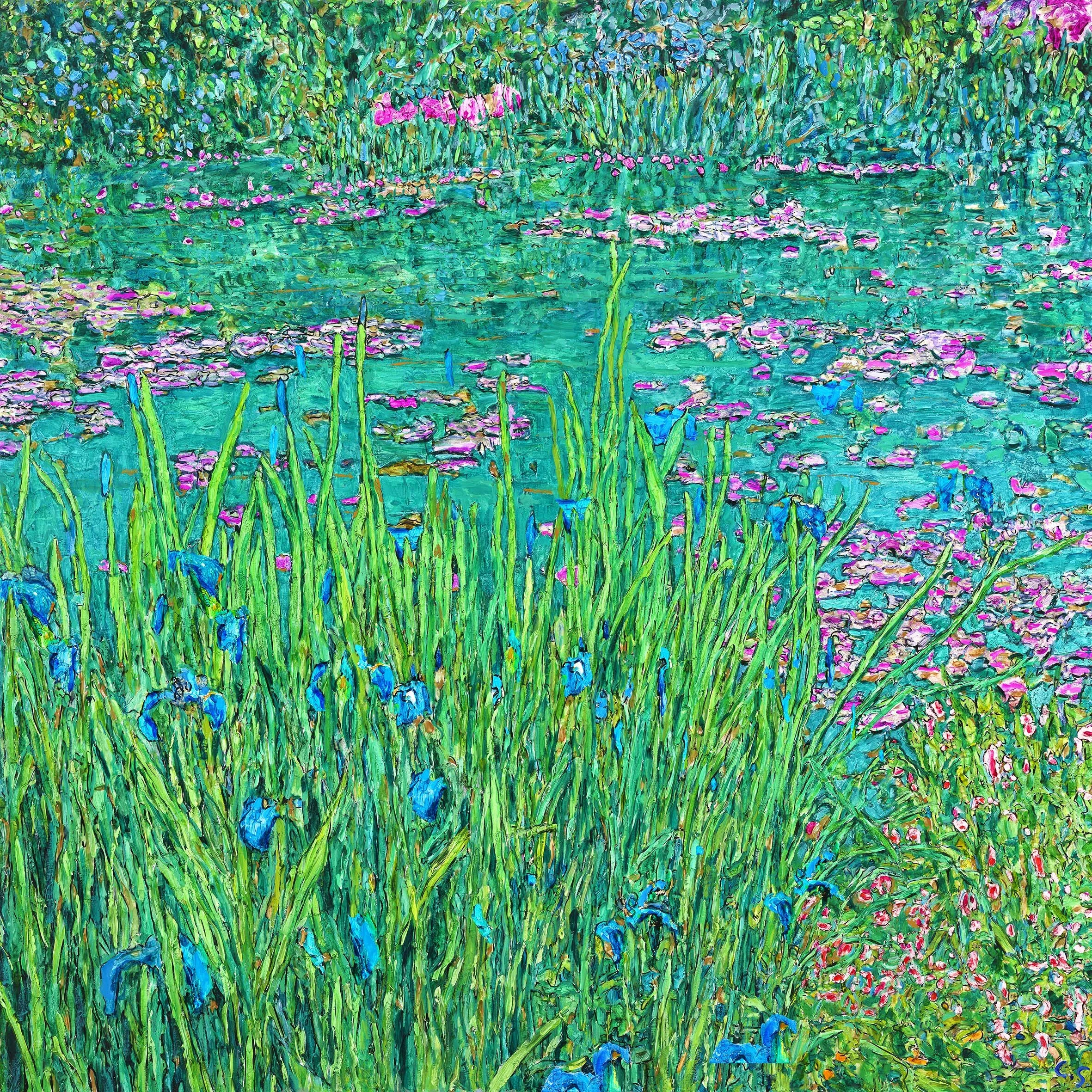 Irises and Water Lilies 