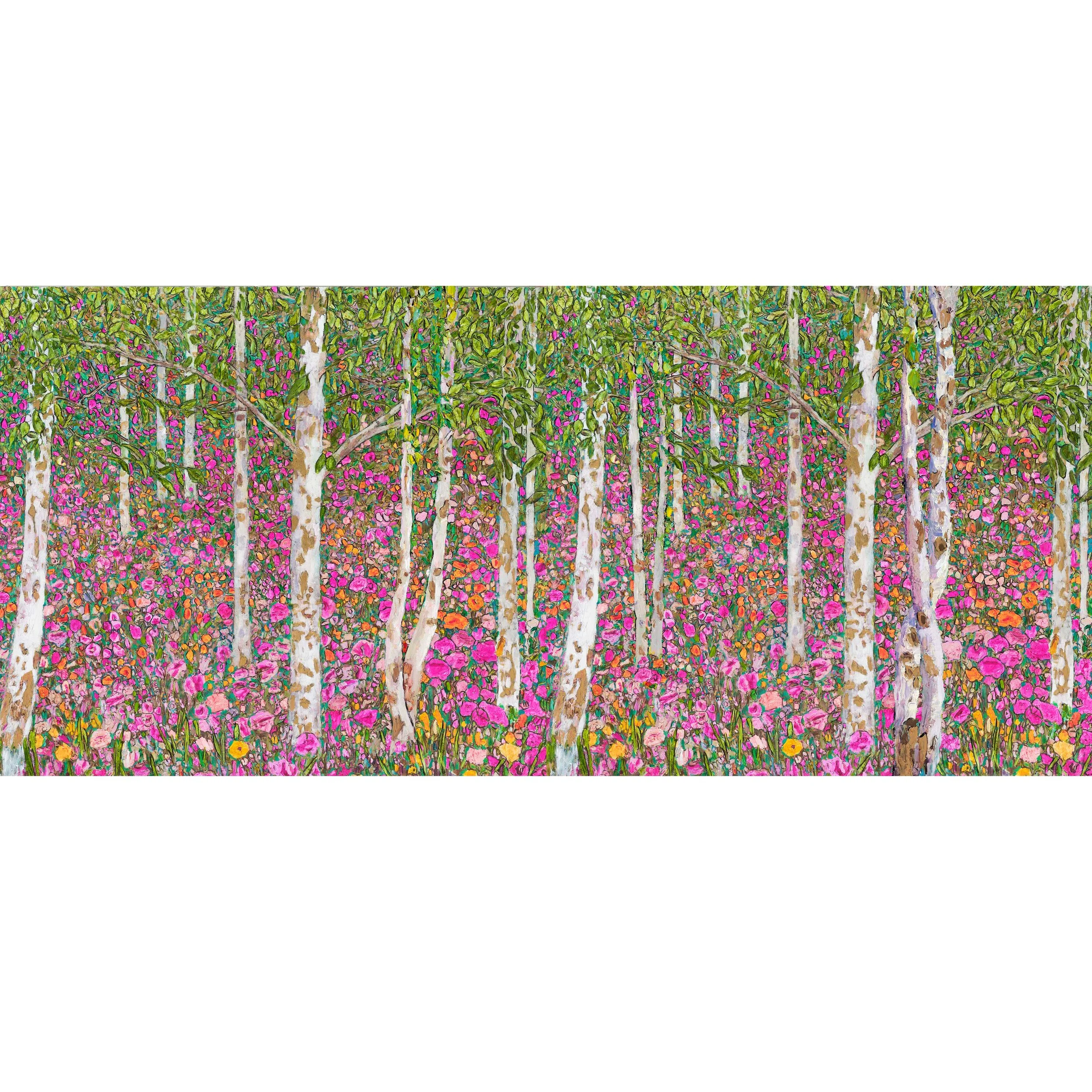 Ranunculi and Silver Birches