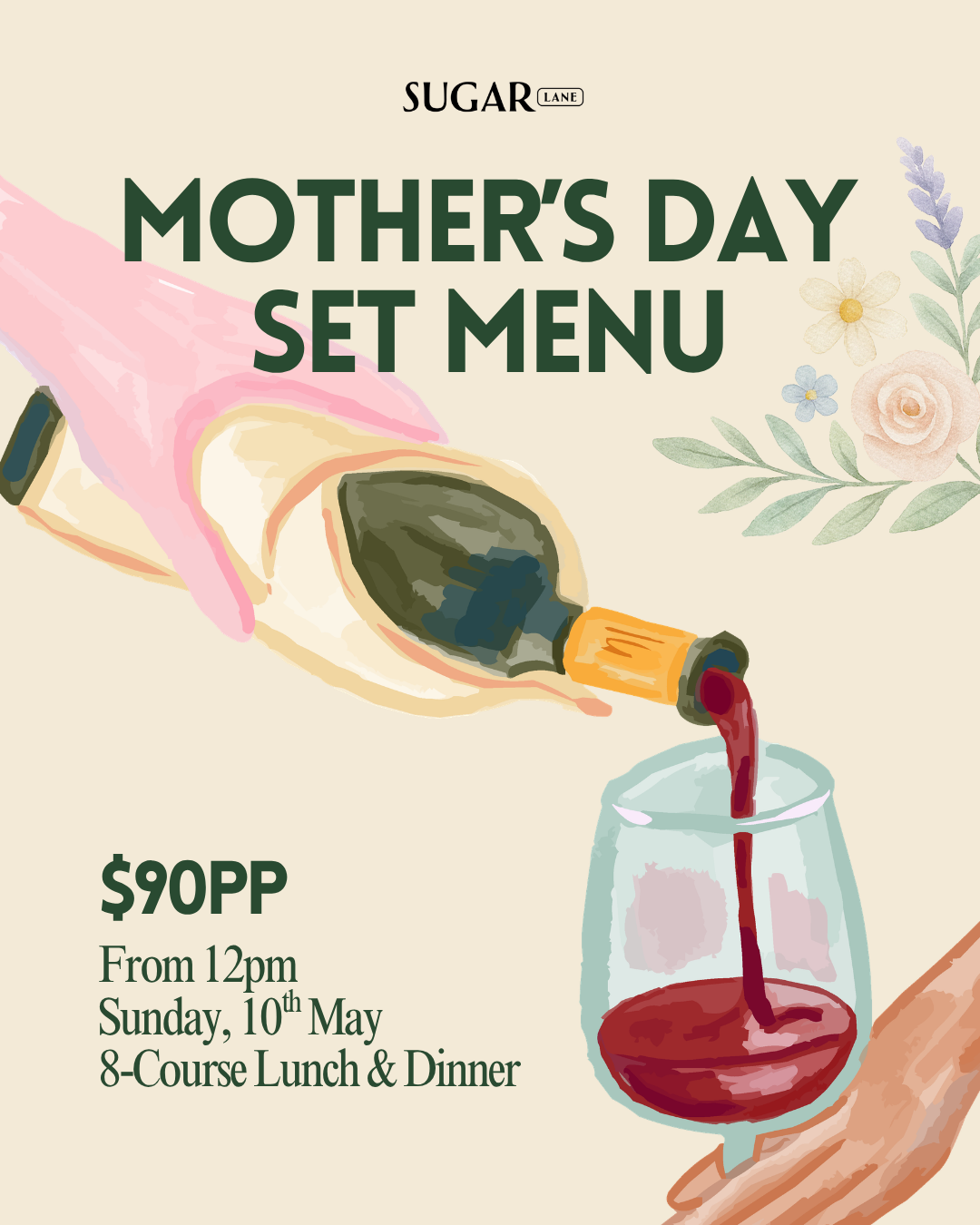 Mother’s Day 8 Course Lunch &amp; Dinner