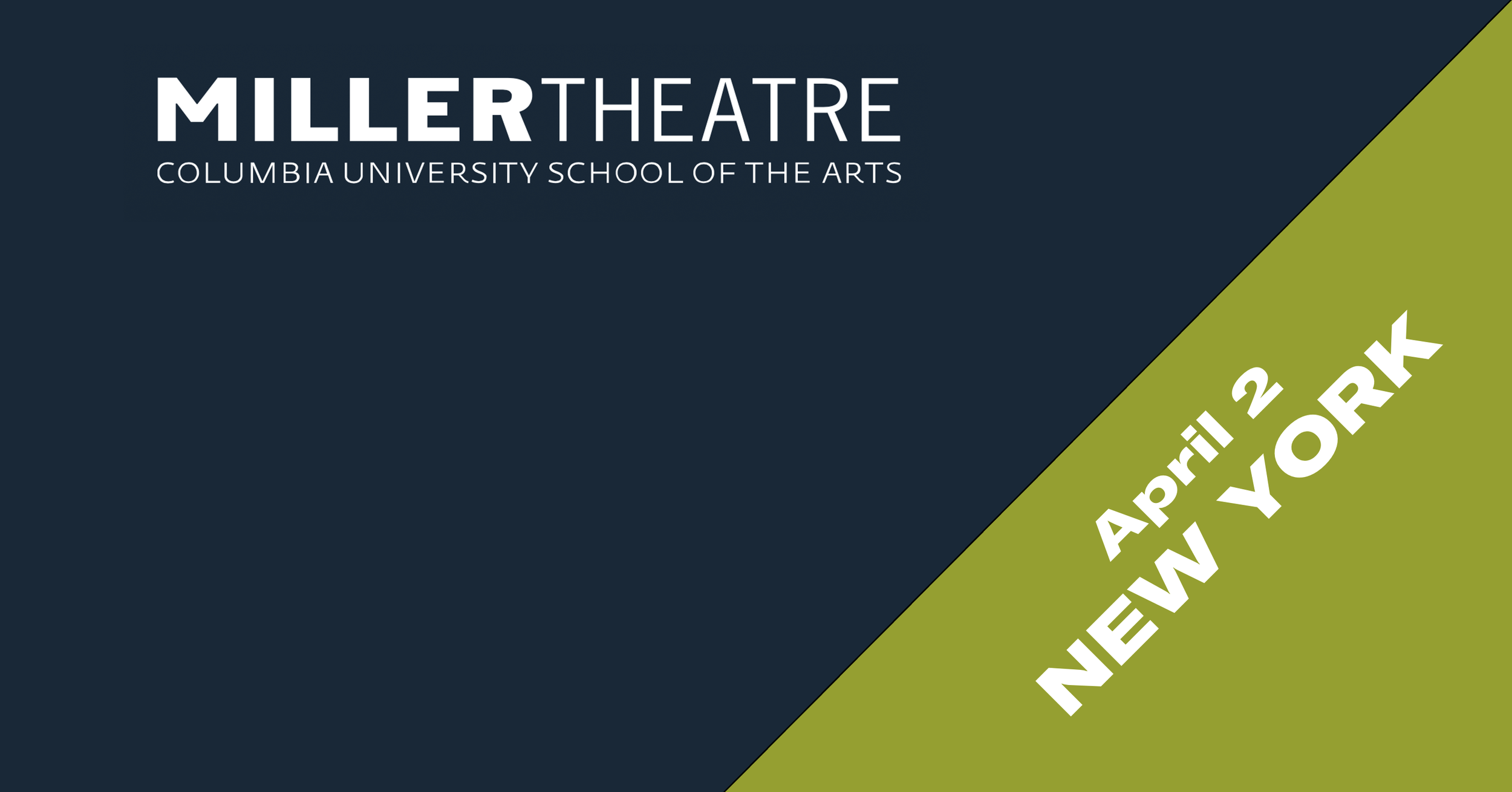 Miller Theatre Popup