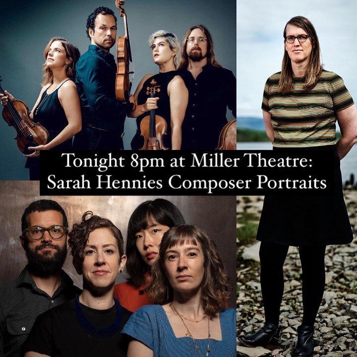Tonight at @millertheatreatcu - don&rsquo;t miss our collaboration with the magnificent @mivosquartetfour for Sarah Hennies&rsquo; composer portraits. Tix link in bio! 

#sarahhennies #stringquartet #yarnwire #columbiauniversity #composerportrait #pi