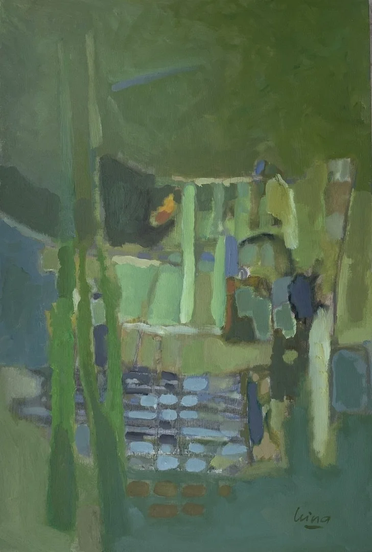 The Garden City
45.5 × 30.5cm
Oil on cradled panel
Framed