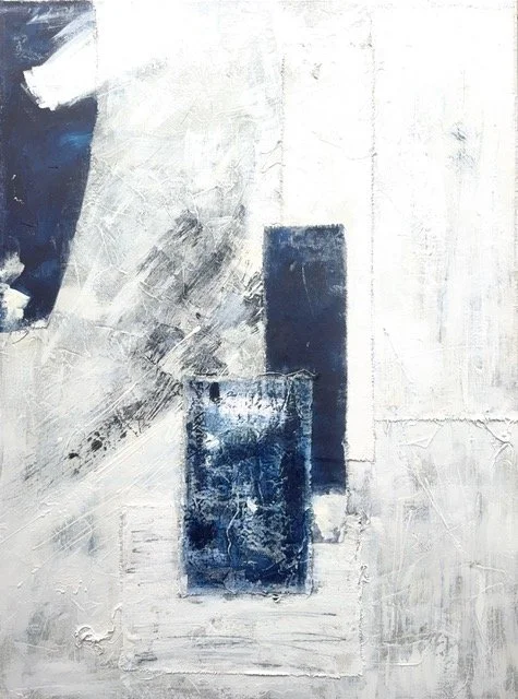 Fragments of Stillness
97 × 76cm 
Mixed Media / Acrylic / Collage on Canvas