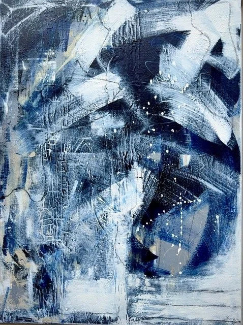 Blue Print of Infinite
102 x 77cm 
(Framed : 108 X 83 cm)
Mixed Media/ Acrylic on Canvas