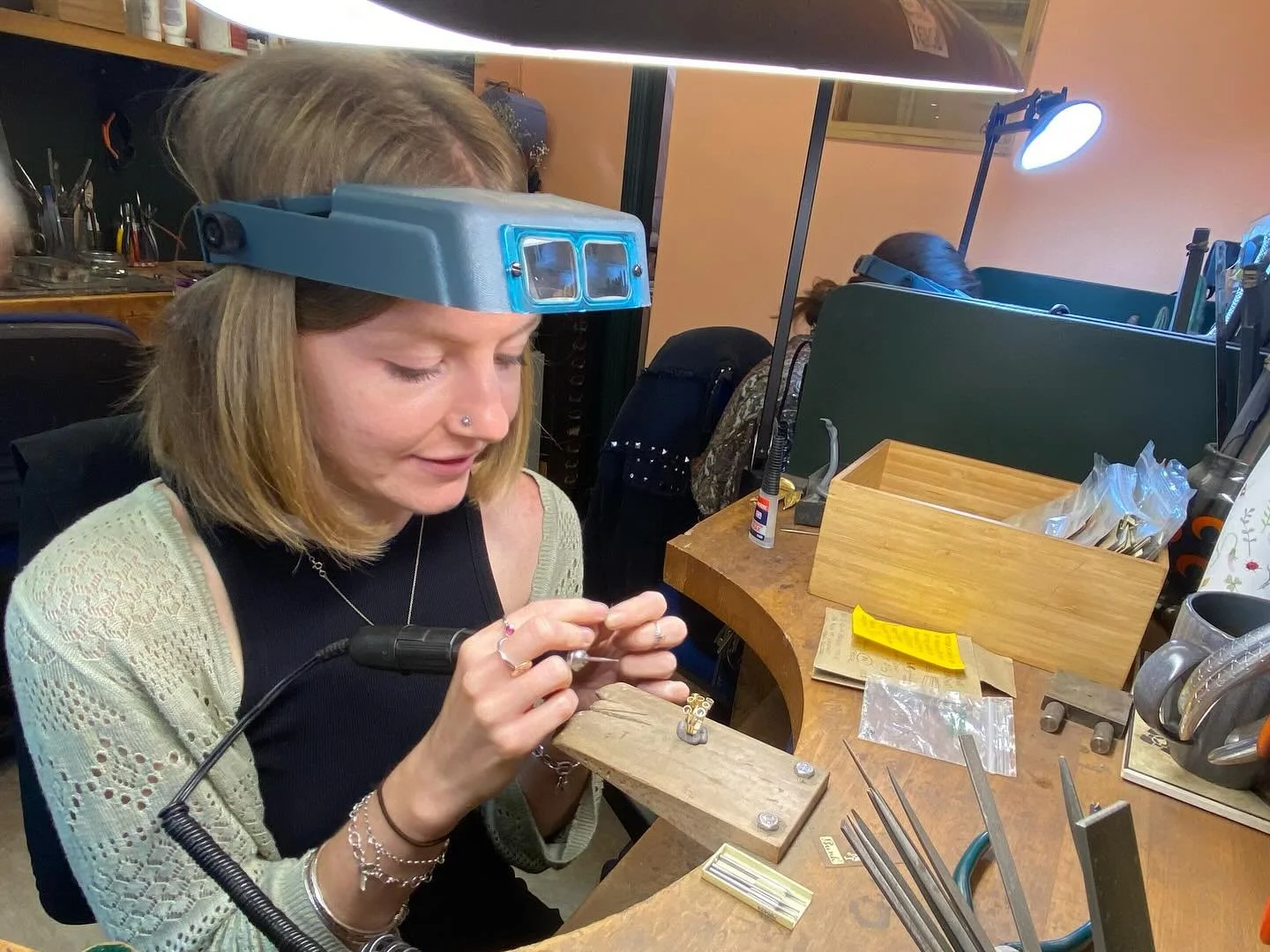 Jeweller Profile: Lucy
Goldsmith and Designer/Maker

I have always loved making and collecting things. After completing an Art &amp; Design course at college I went on to study a degree in Jewellery, Metalwork, Glass and Ceramics at UCA Farnham, spec