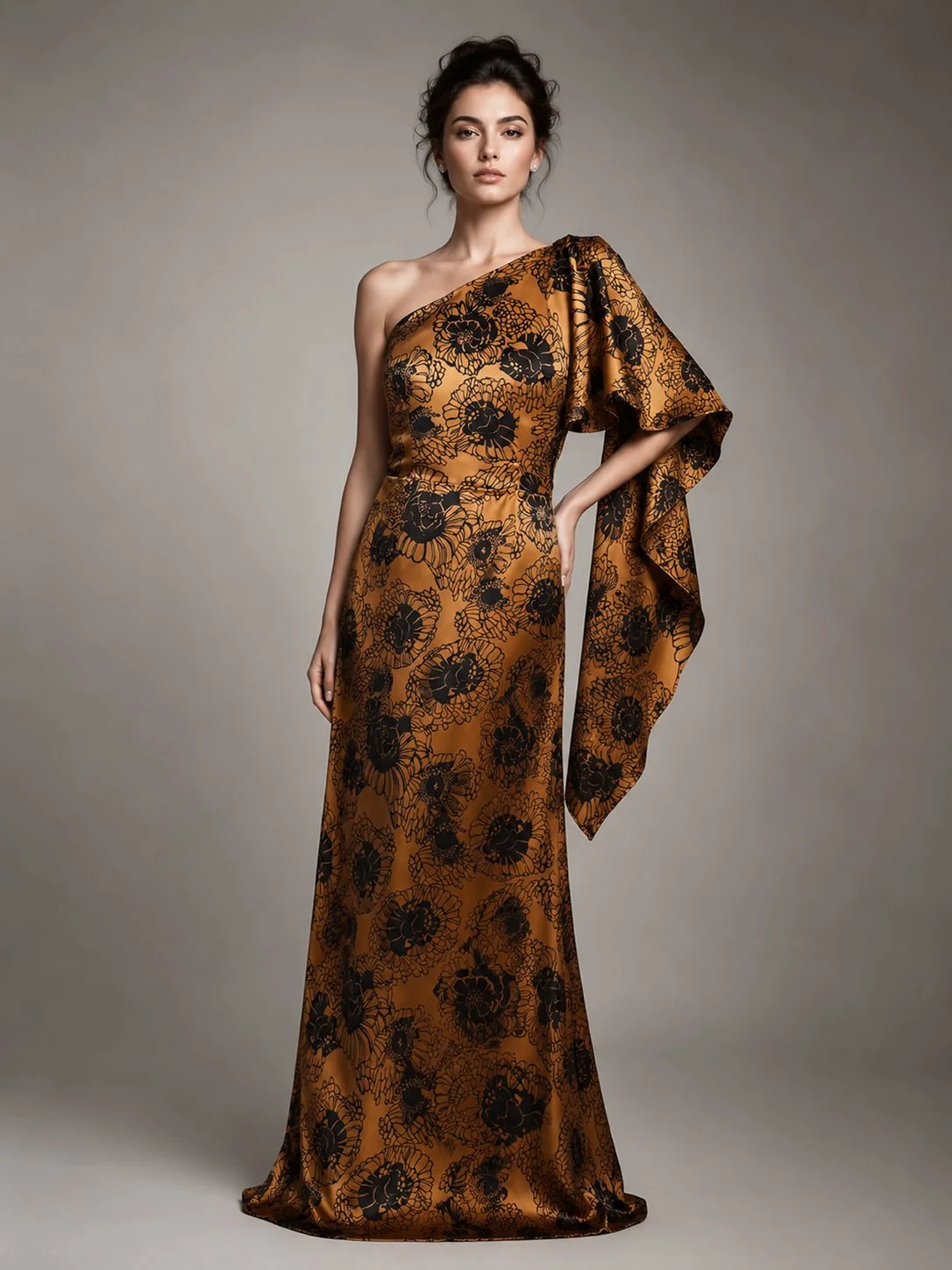 ABENDKLEID BRONZE FLOWERS