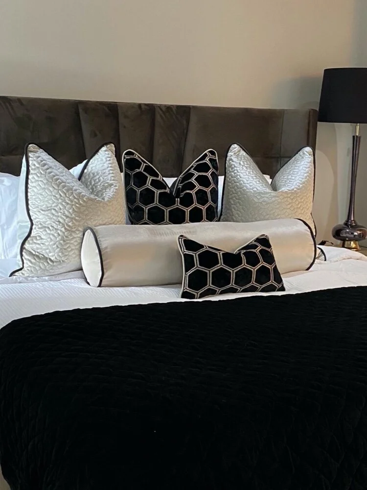 Superking Black Velvet Bedspread