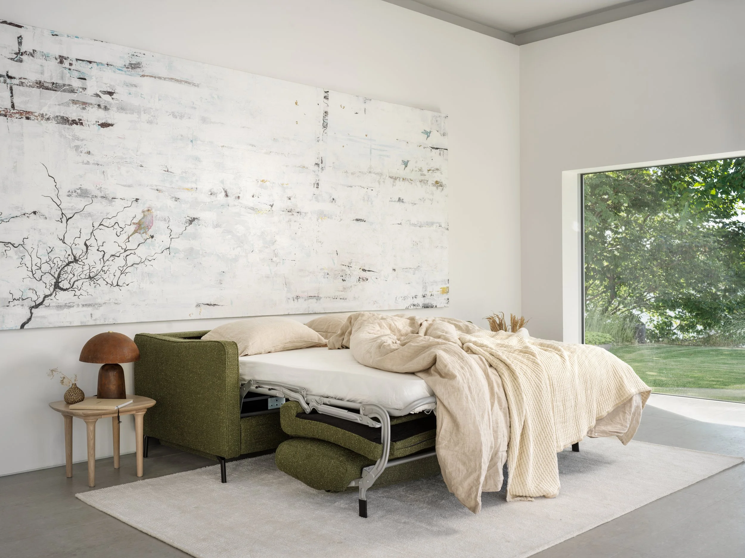 Sleepy Open with bedding_ Benson Green_05_Original Artwork.jpg