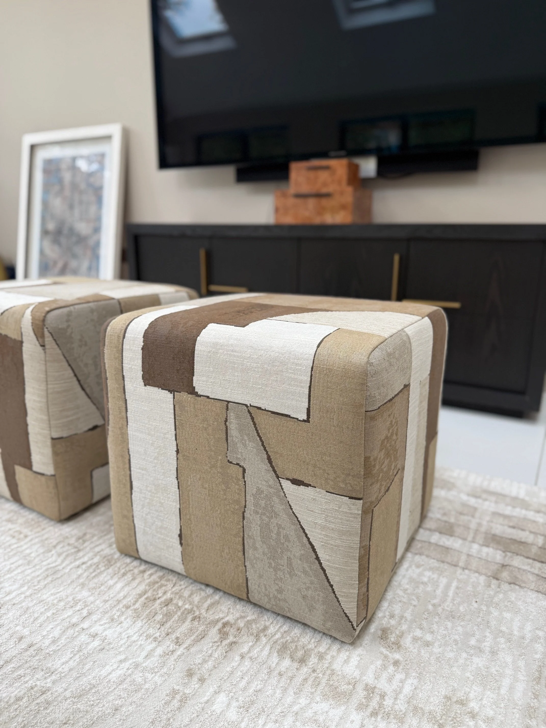 Cubilete Natural Cube Footstool
