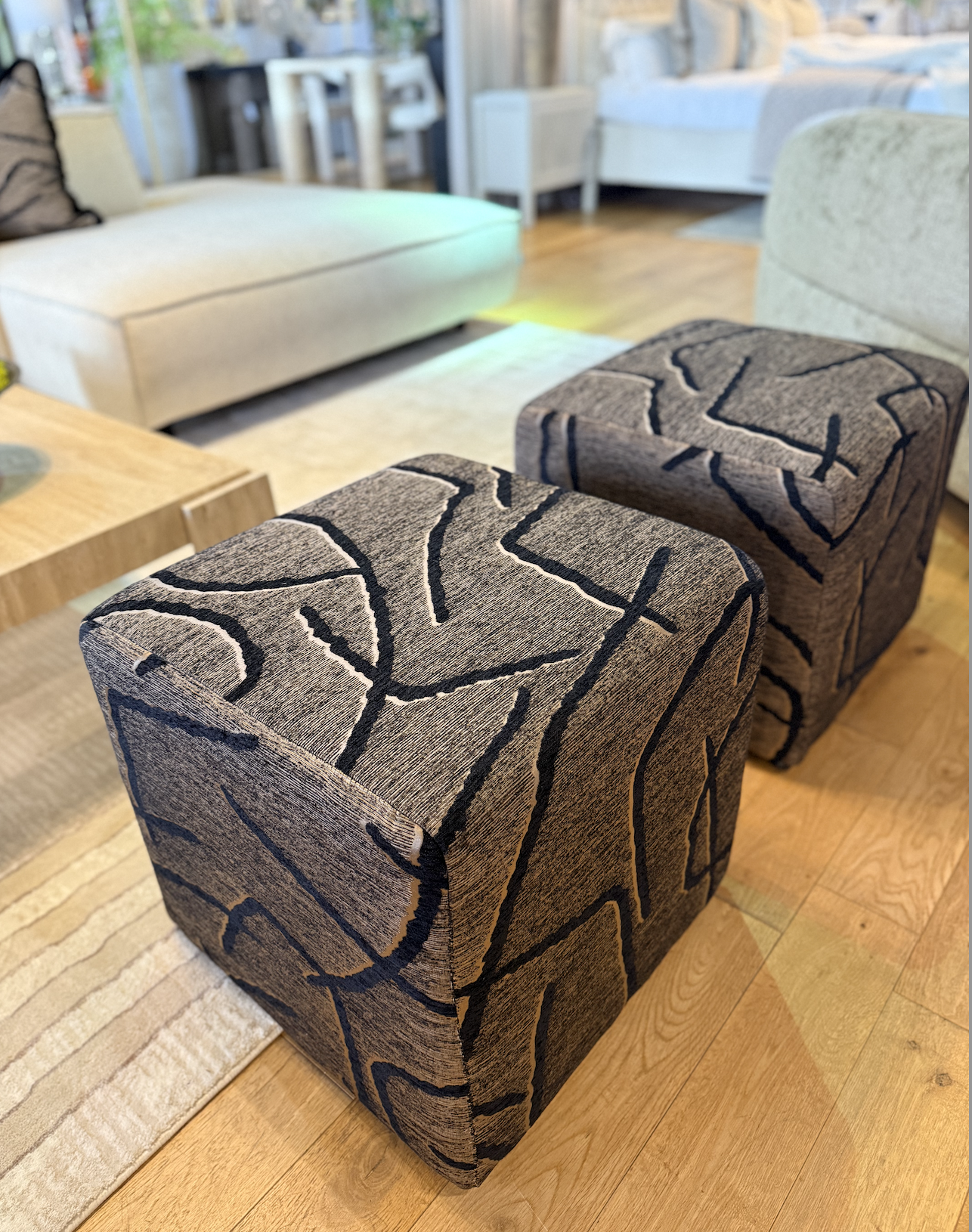 Kiesler Etch Cube Footstool