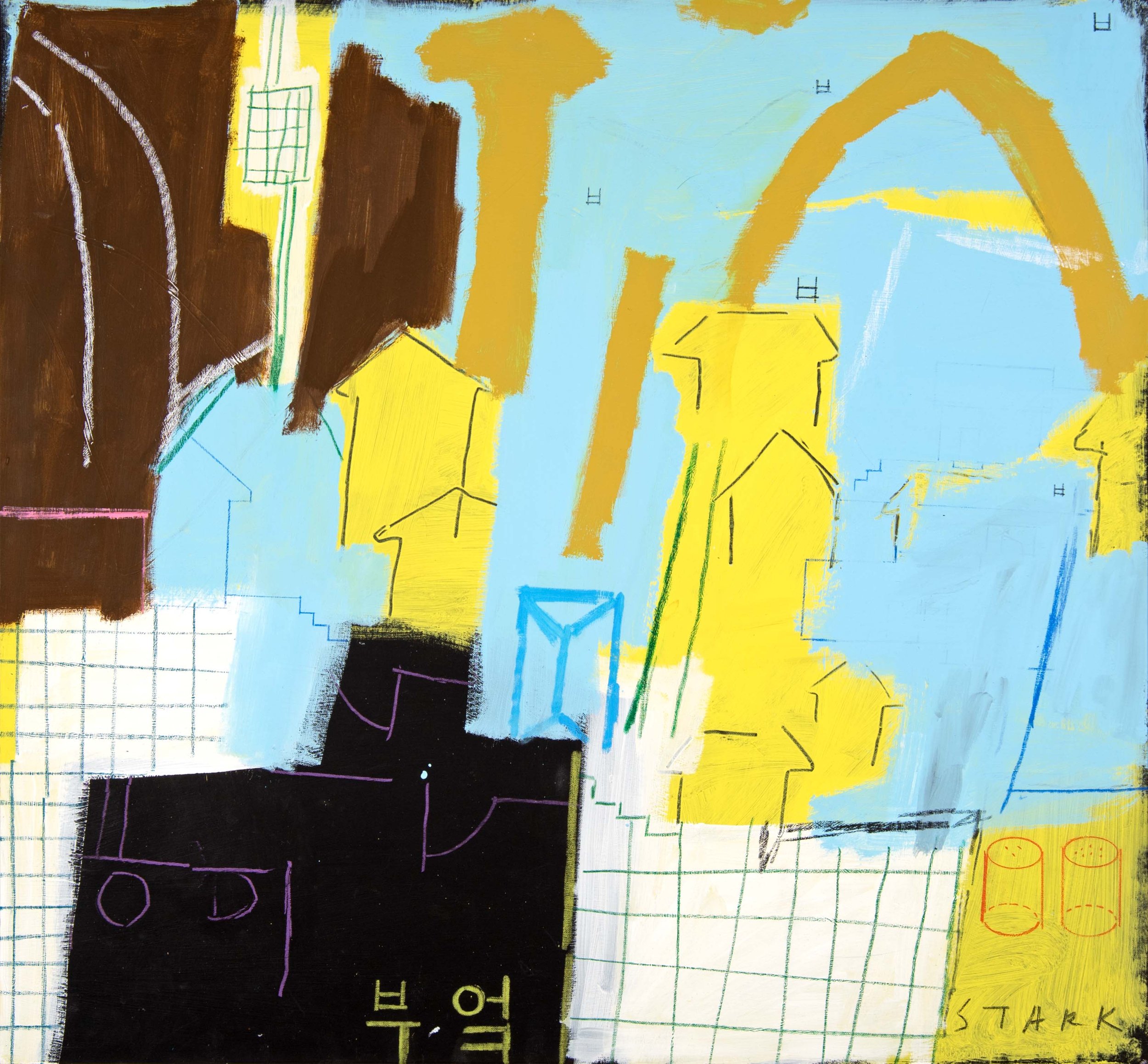 북촌과 남산 (Bukchon and Namsan), 75cm x 70cm, 2025