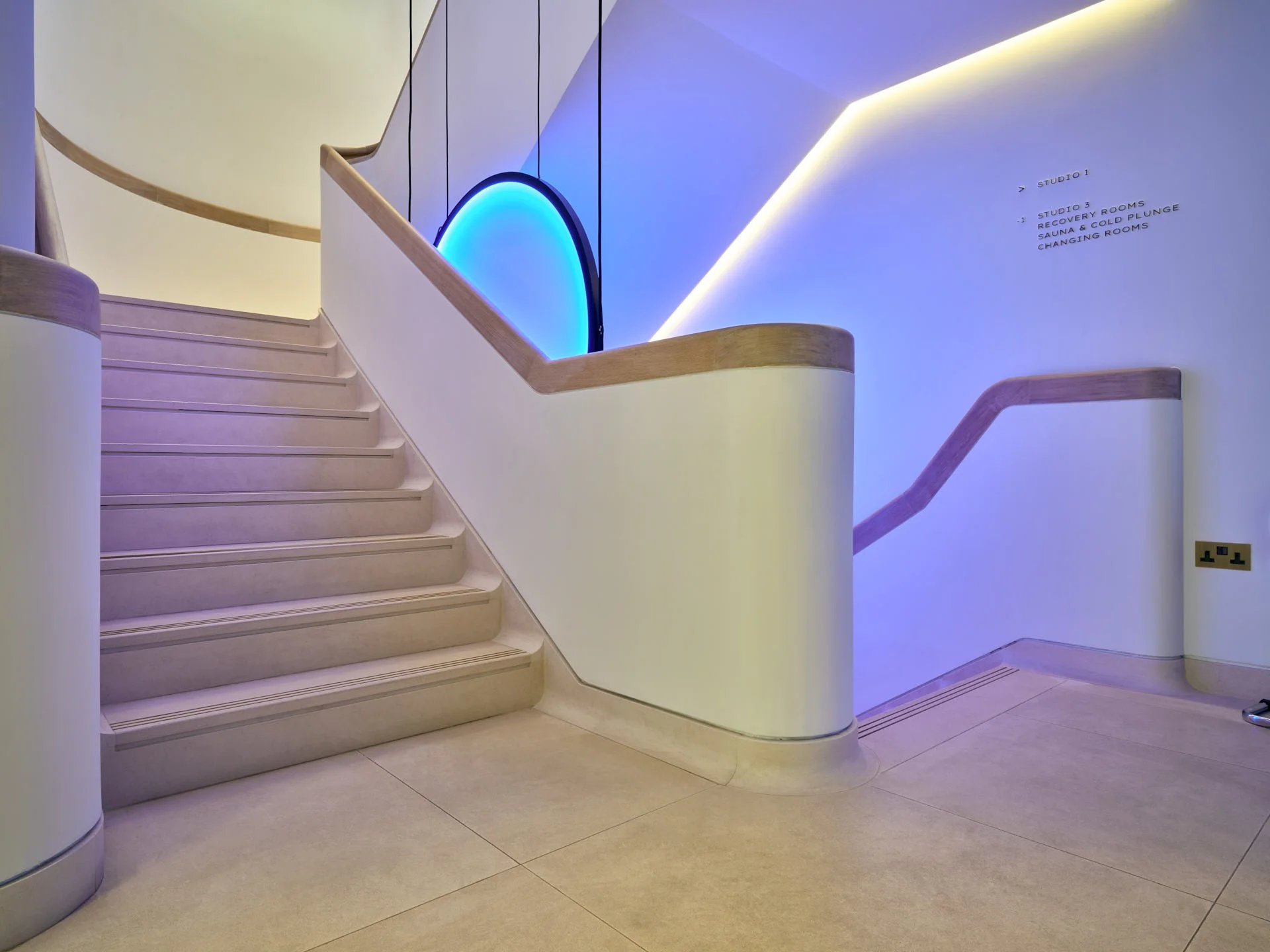 Flooring and staircase at The Method, Westbourne Grove by stoneCIRCLE - photo Marco Joe Fazio Studio