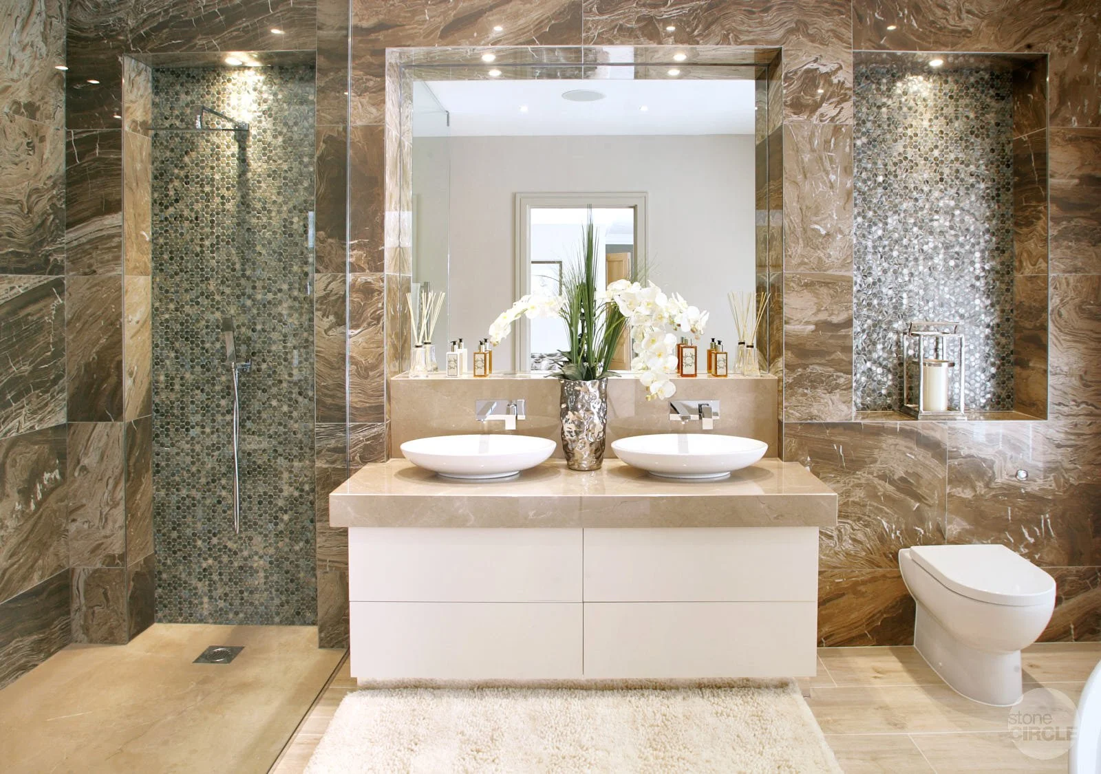 bathroom stonework by stoneCIRCLE