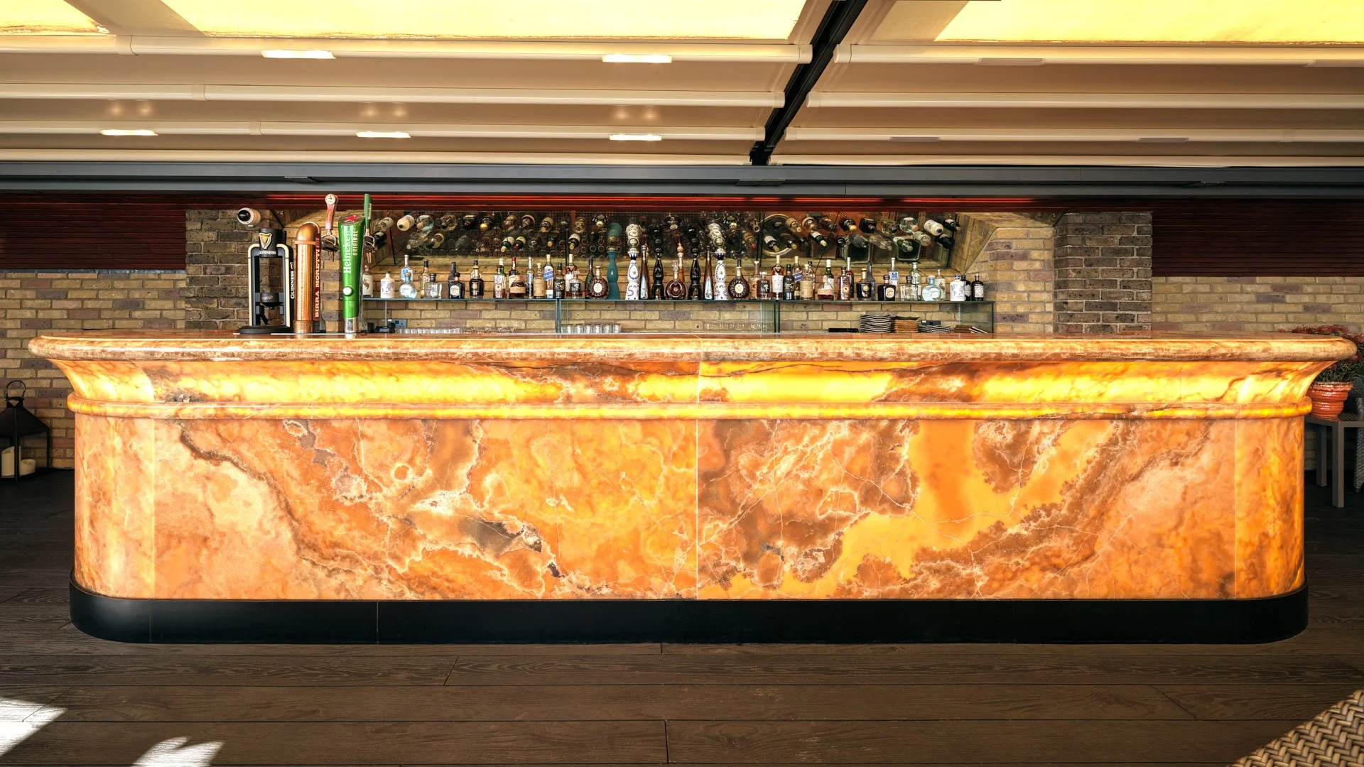 Chocolate Onyx bar by stoneCIRCLE at The Chesterfield Mayfair - photo Marco Joe Fazio Creatives