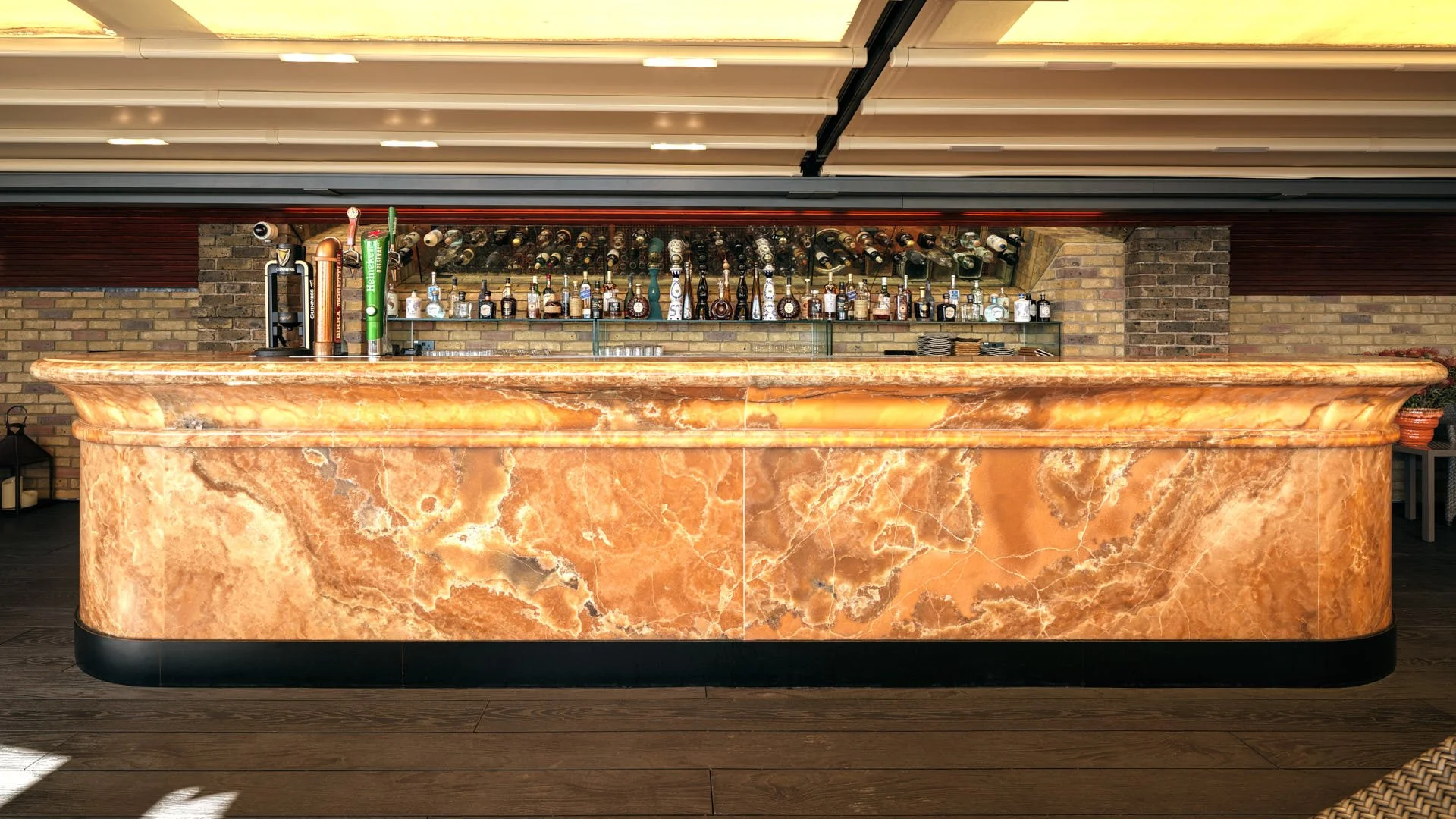 Chocolate Onyx bar by stoneCIRCLE at The Chesterfield Mayfair - photo Marco Joe Fazio Creatives