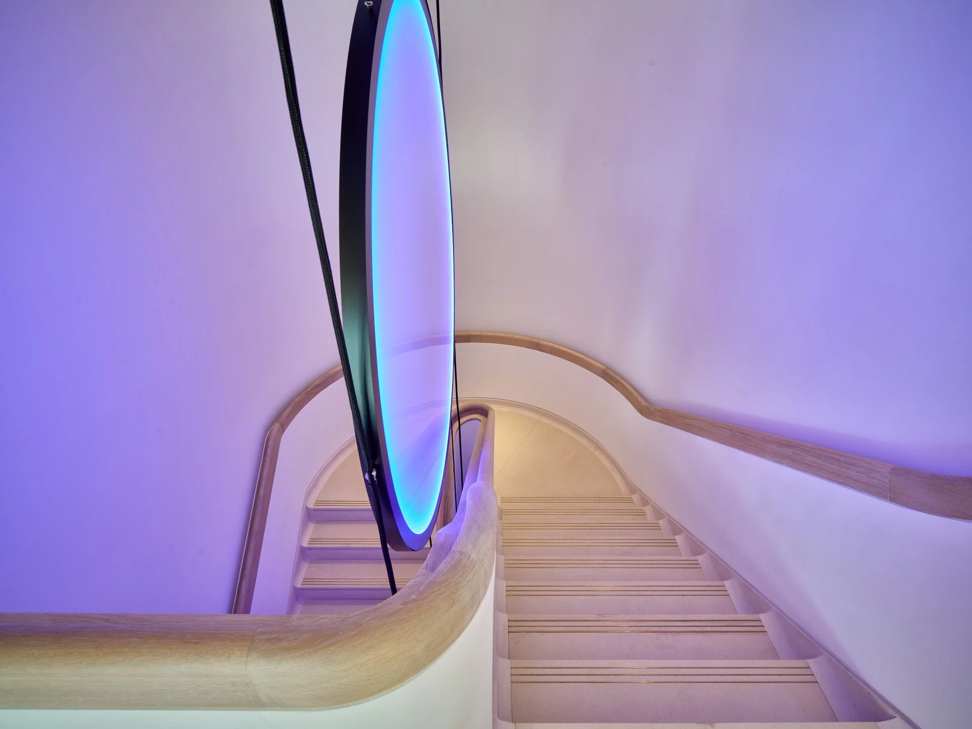 Flooring and staircase at The Method, Westbourne Grove by stoneCIRCLE - photo Marco Joe Fazio Studio
