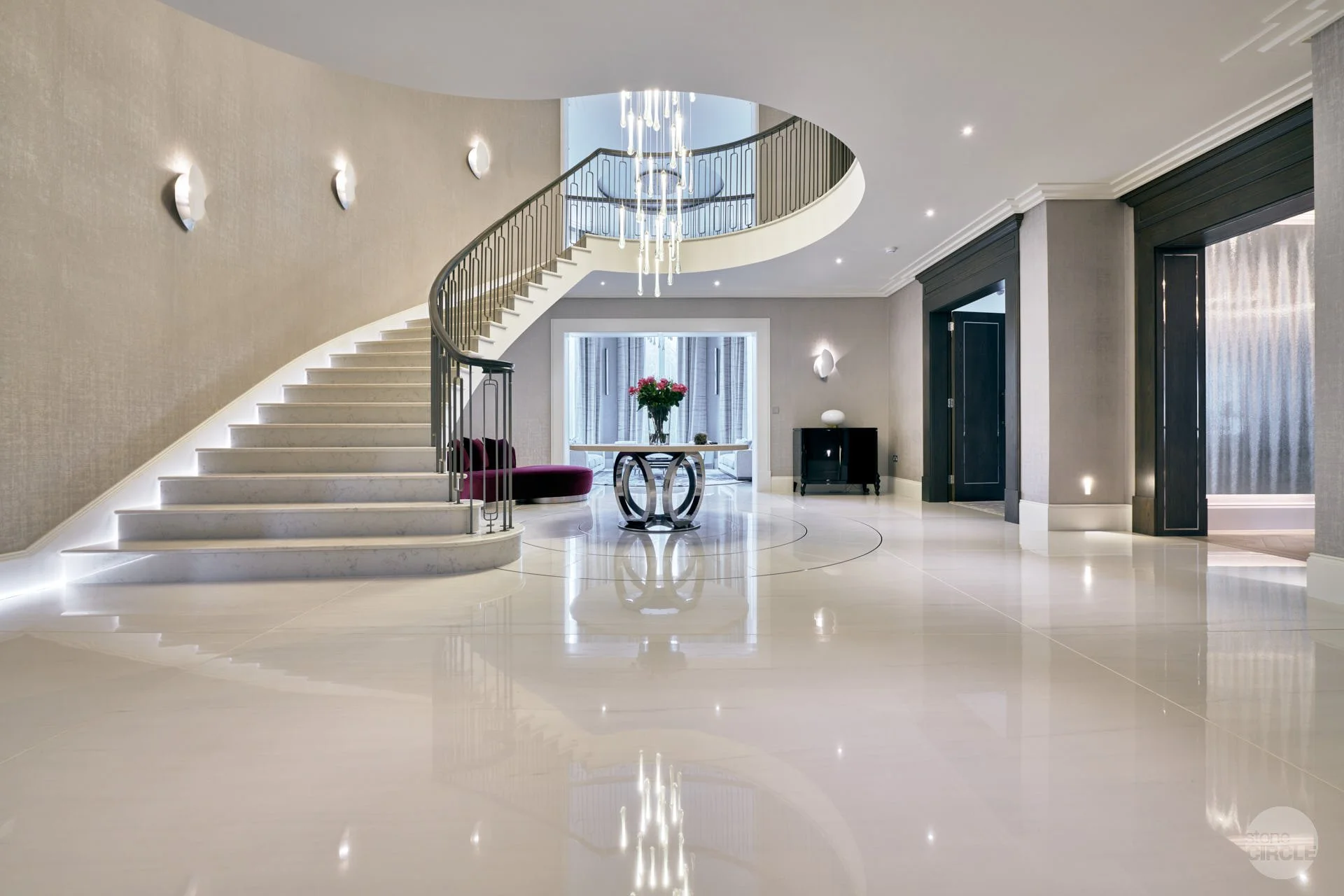 stoneCIRCLE stone flooring and staircases - photo by Marco Joe Fazio Studio