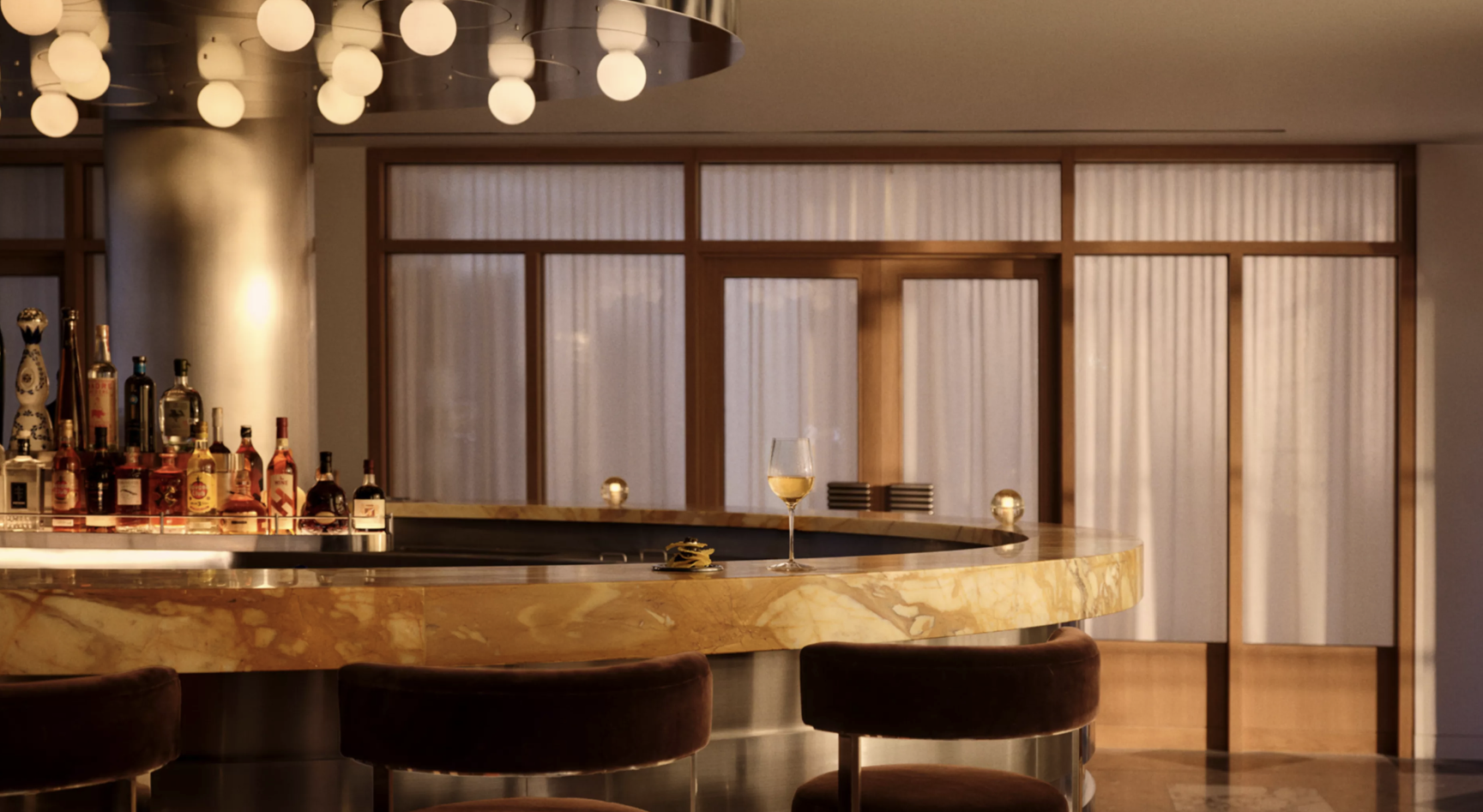 Giallo Siena countertop installed on-site