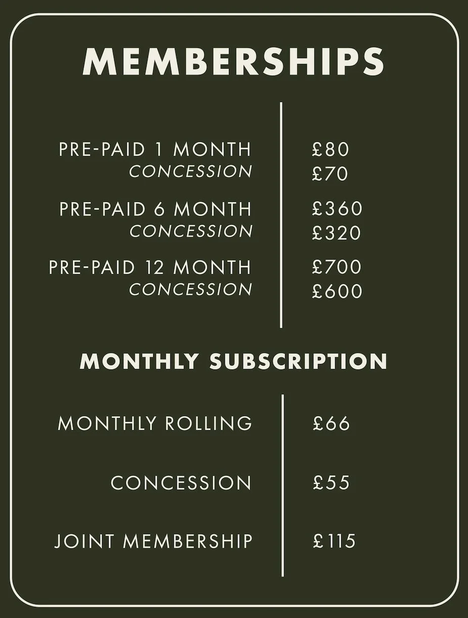 Membership Price List