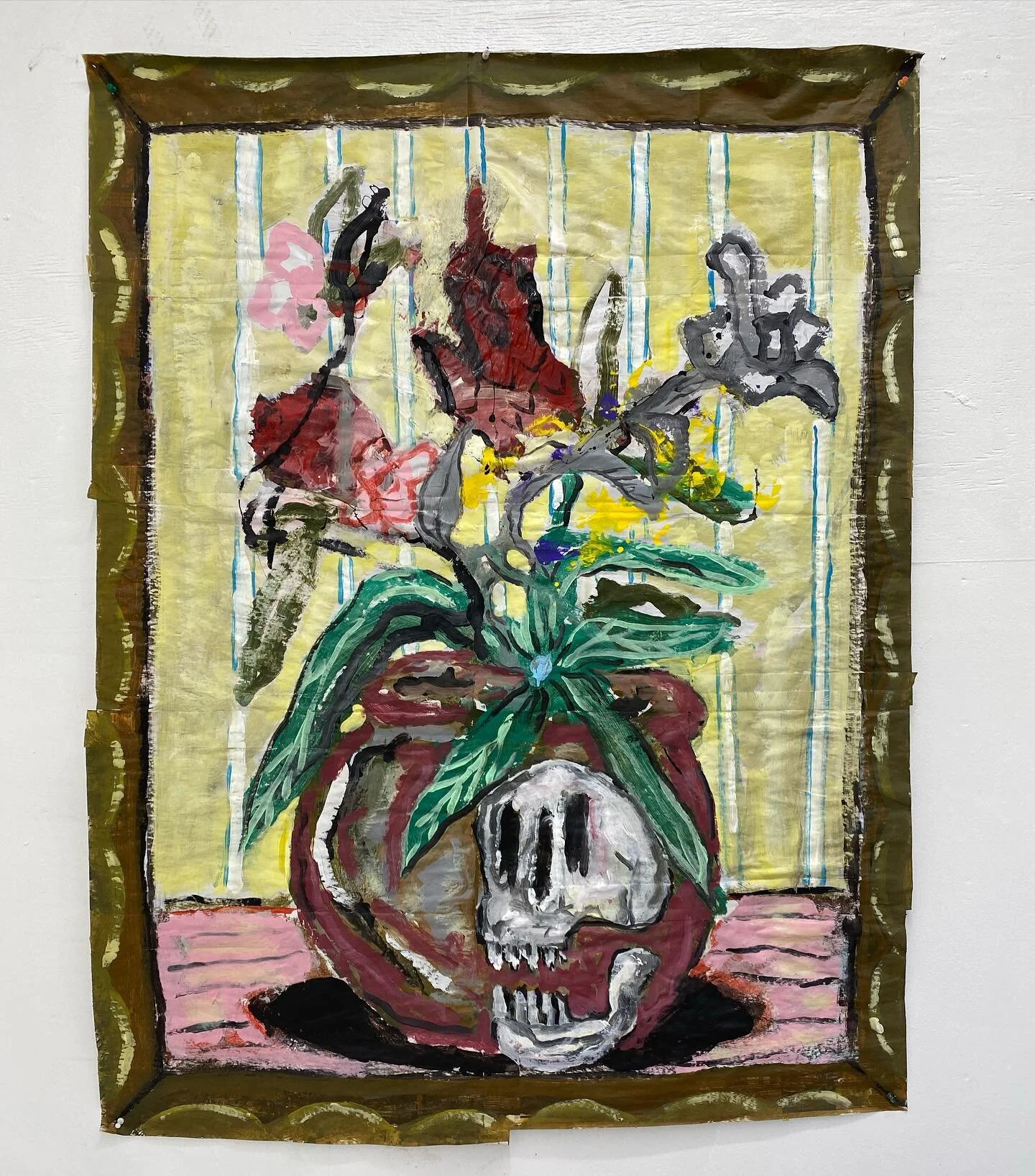 Potting Soil -H54.5&rdquo;x42&rdquo; - acrylic and latex on newspaper, tape 
.
..
&hellip;
#jamesgreco #contemporaryart #contemporarypainting #worksonpaper #nyc #hamptons #la