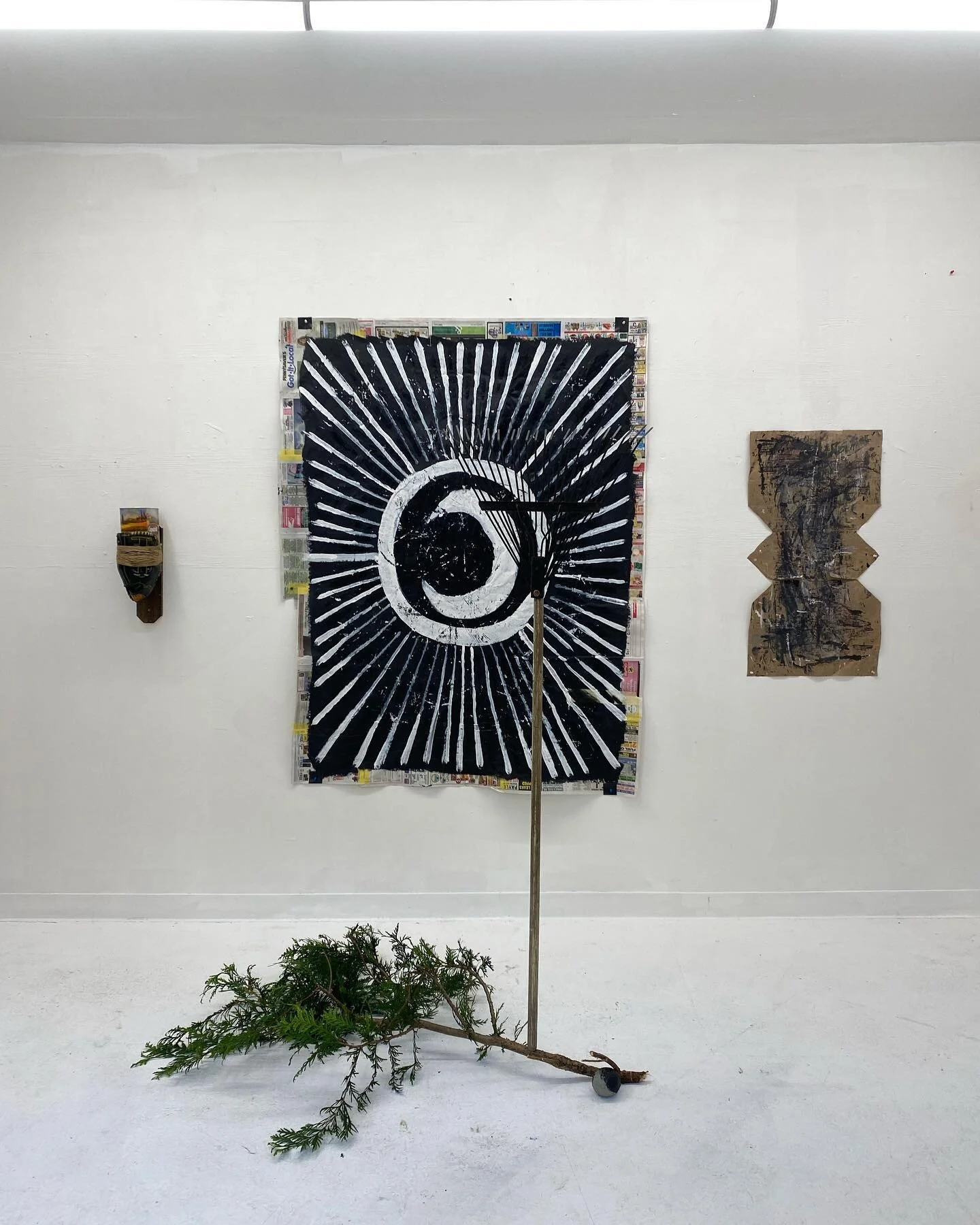 Olive Oil And The Pall Bearer - studio install, variable dimensions and materials 
.
..
&hellip;
#jamesgreco #studioinstallation #contemporarypainting #sculpture #fluxus #poeticsofspace #orchestration #choreography #nyc #la