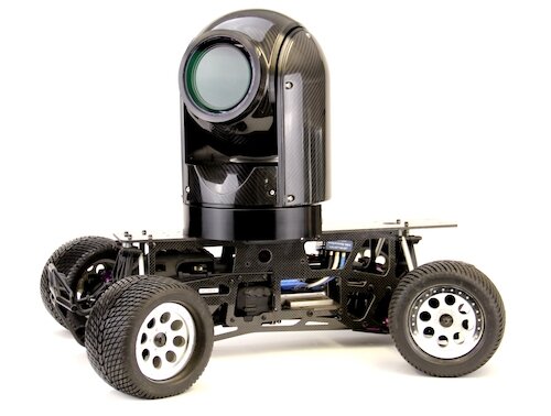 GS200 broadcast PTZ gimbal stabilised remote camera on a buggy cam